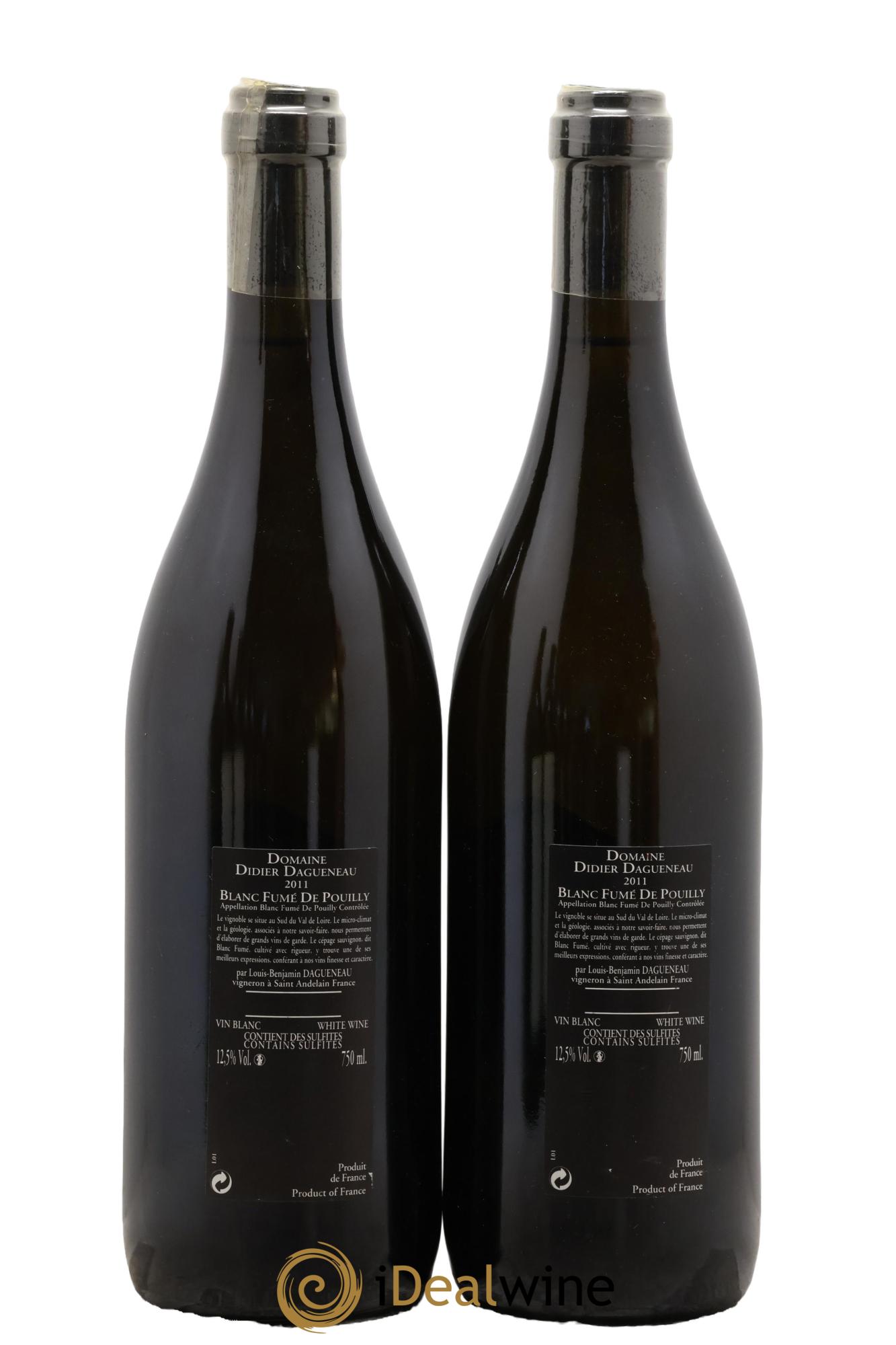Vin de France (anciennement Pouilly-Fumé) Silex Dagueneau (Domaine Didier - Louis-Benjamin) 2011 - Lot de 2 bouteilles - 1