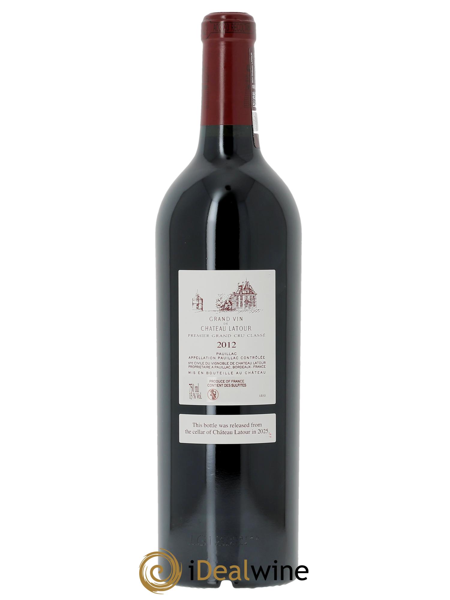 Château Latour 1er Grand Cru Classé  2012 - Posten von 1 Flasche - 2