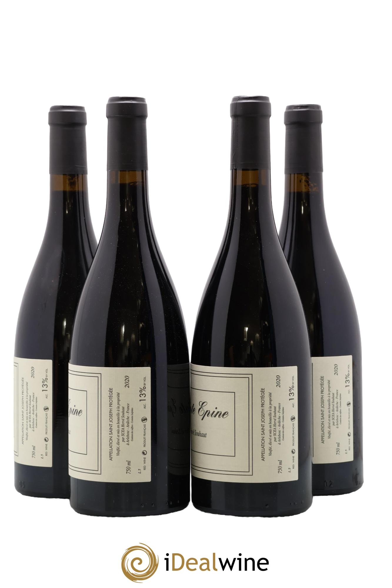 Saint-Joseph Sainte Epine Hervé Souhaut - Domaine Romaneaux-Destezet 2020 - Lot of 4 bottles - 1