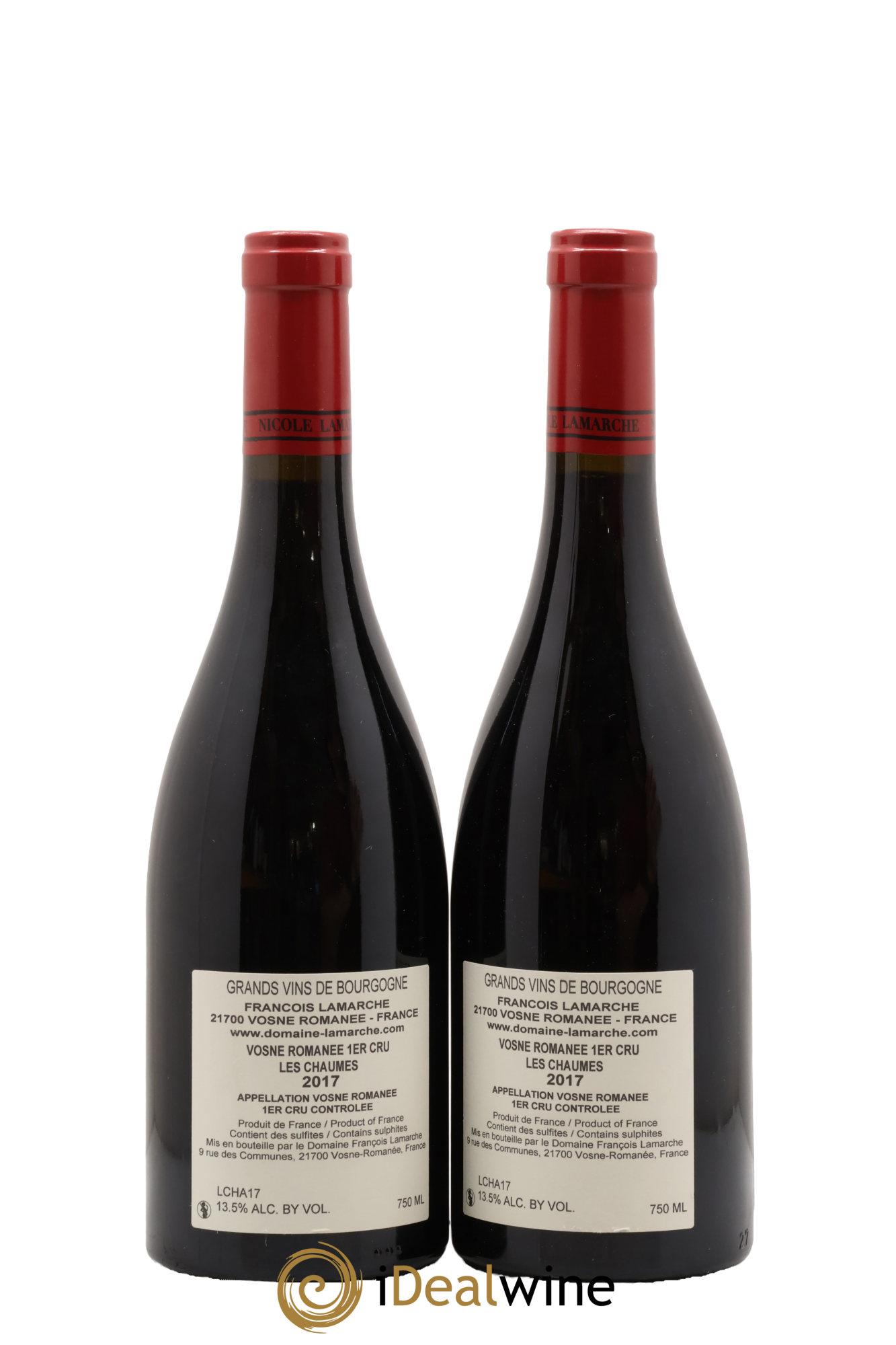 Vosne-Romanée 1er Cru Les Chaumes Lamarche (Domaine) 2017 - Lot de 2 bouteilles - 1