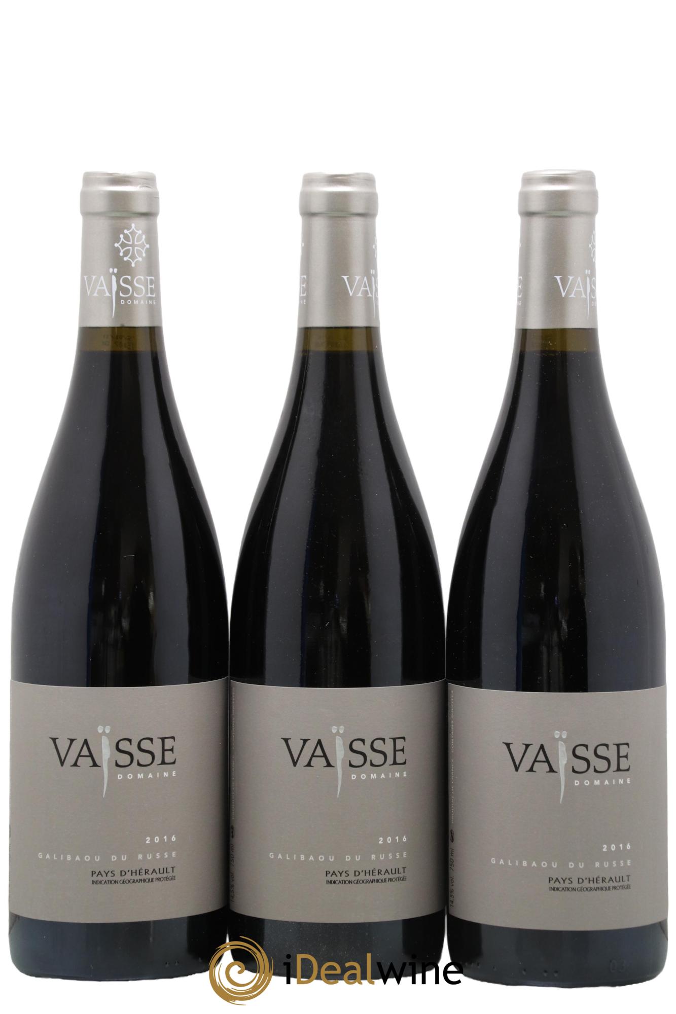 Pays d'Hérault Galibaou du Russe Vaisse (Domaine) 2016 - Lot de 3 bouteilles - 0