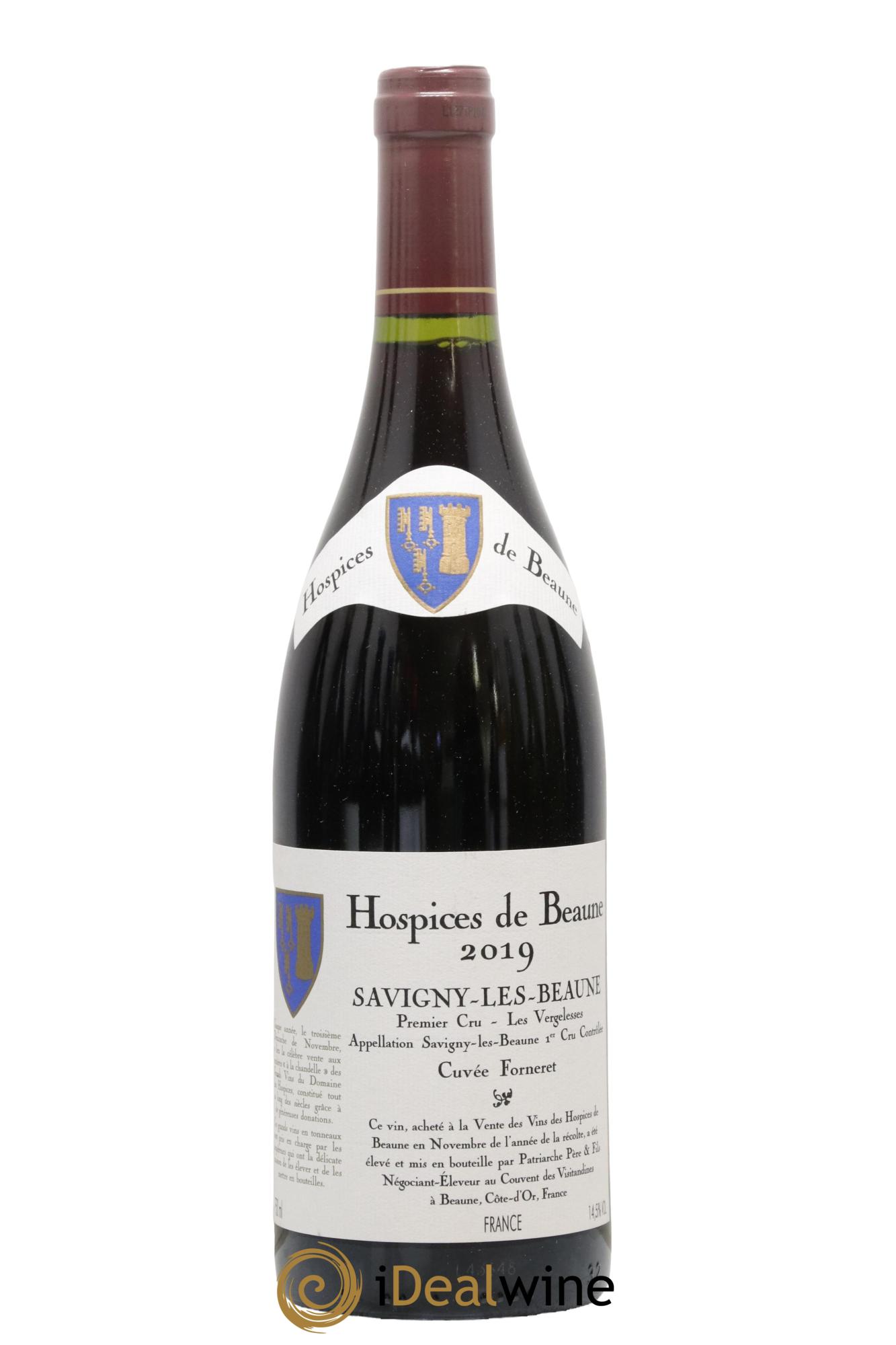 Savigny-lès-Beaune 1er Cru Les Vergelesses Cuvée Forneret Hospices de Beaune Patriarche 2019 - Lot de 1 bouteille - 0