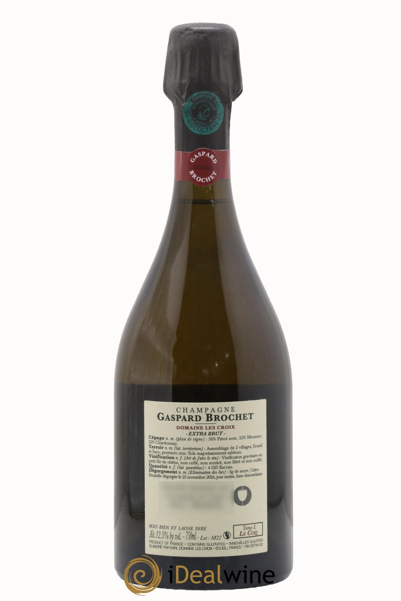 Champagne Le Coq Tome 1 Gaspard Brochet - Lot de 1 bouteille - 1