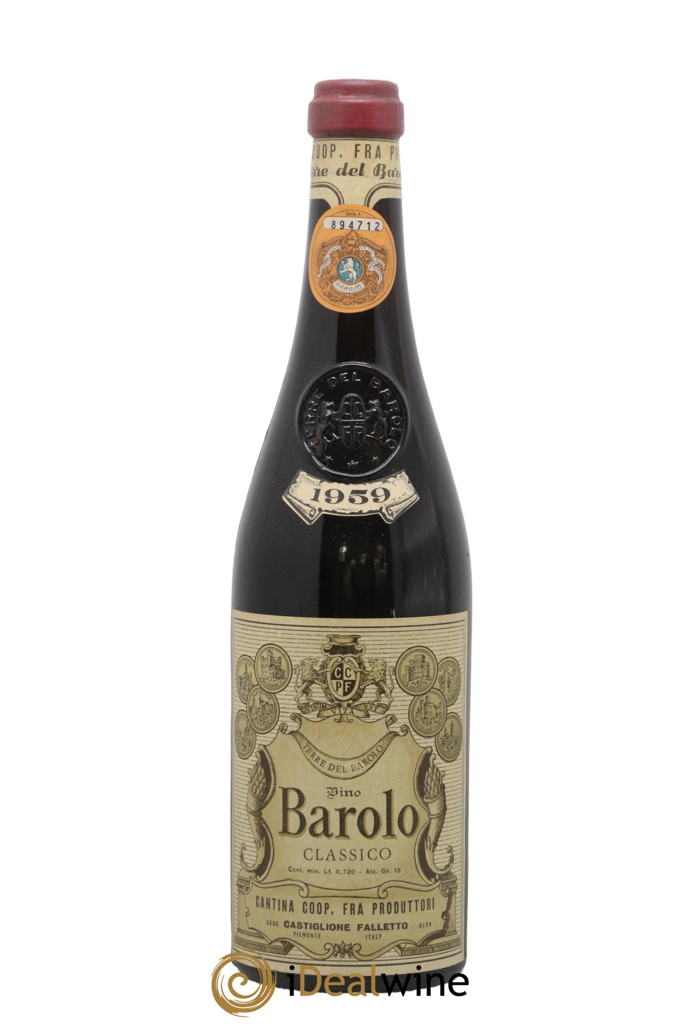 Barolo Terre del Barolo 1959 - Lot de 1 bouteille - 0
