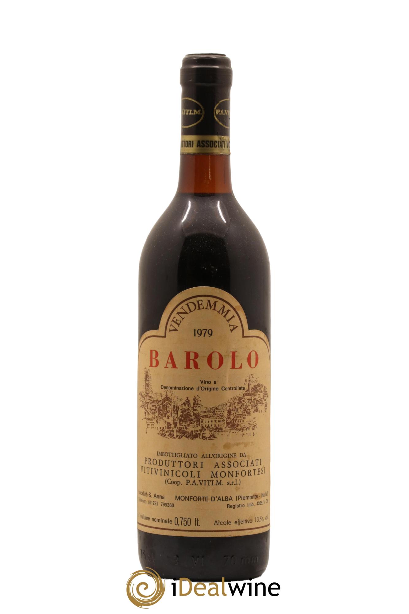 Barolo Produttori Vitivinicoli Monfortesi 1979 - Lot de 1 bouteille - 0
