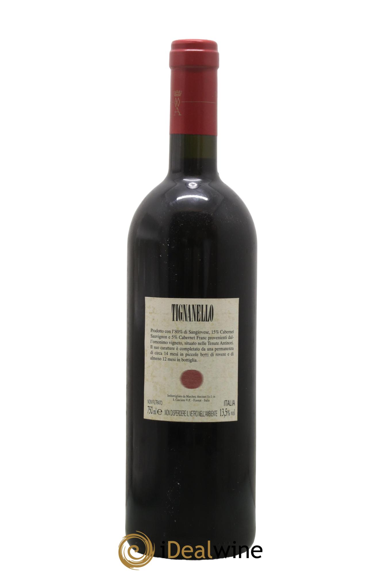 Toscana IGT Tignanello Tenuta Tignanello - Marchesi Antinori  1998 - Lotto di 1 bottiglia - 1