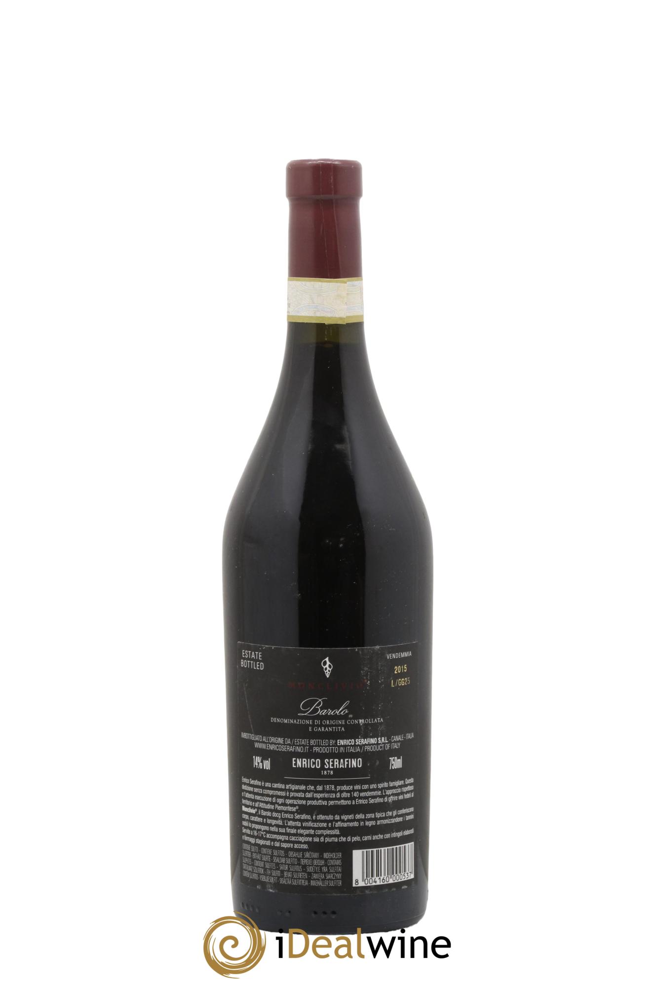 Barolo DOCG Monclivio Enrico Serafino 2015 - Lot of 1 bottle - 1