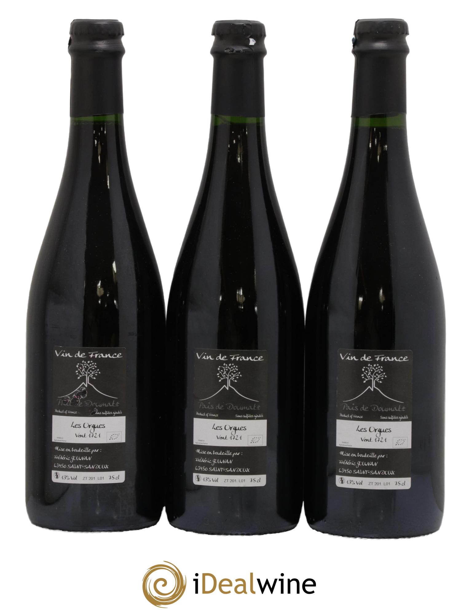 Vin de France Les Orgues Vignoble de l'Arbre Blanc 2017 - Lot de 3 bouteilles - 1