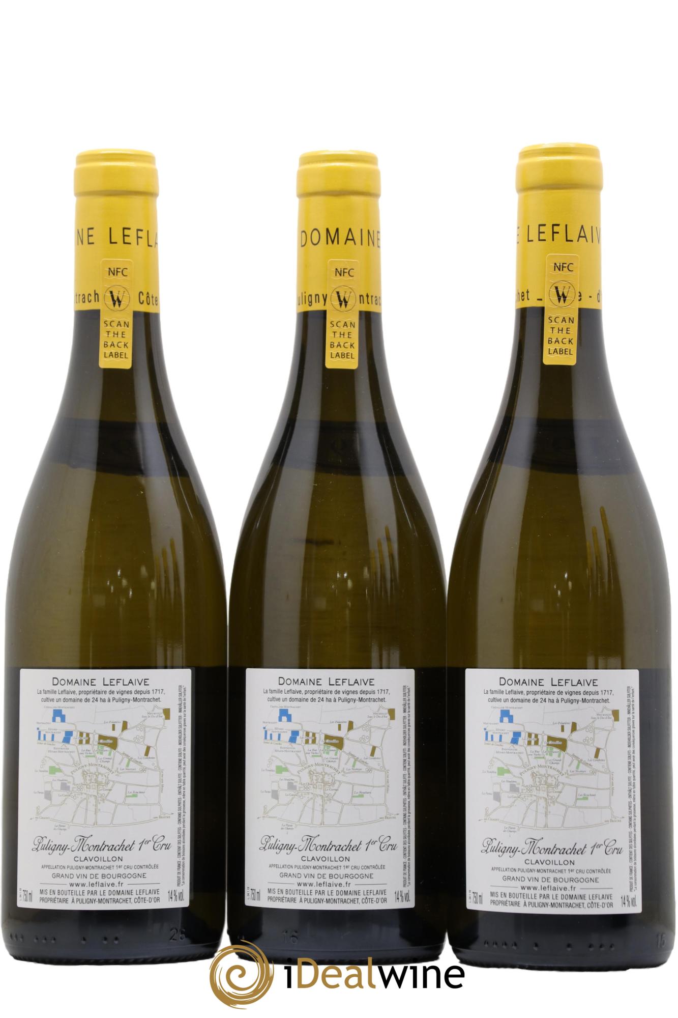 Puligny-Montrachet 1er Cru Clavoillon Leflaive (Domaine) 2019 - Lot de 3 bouteilles - 1
