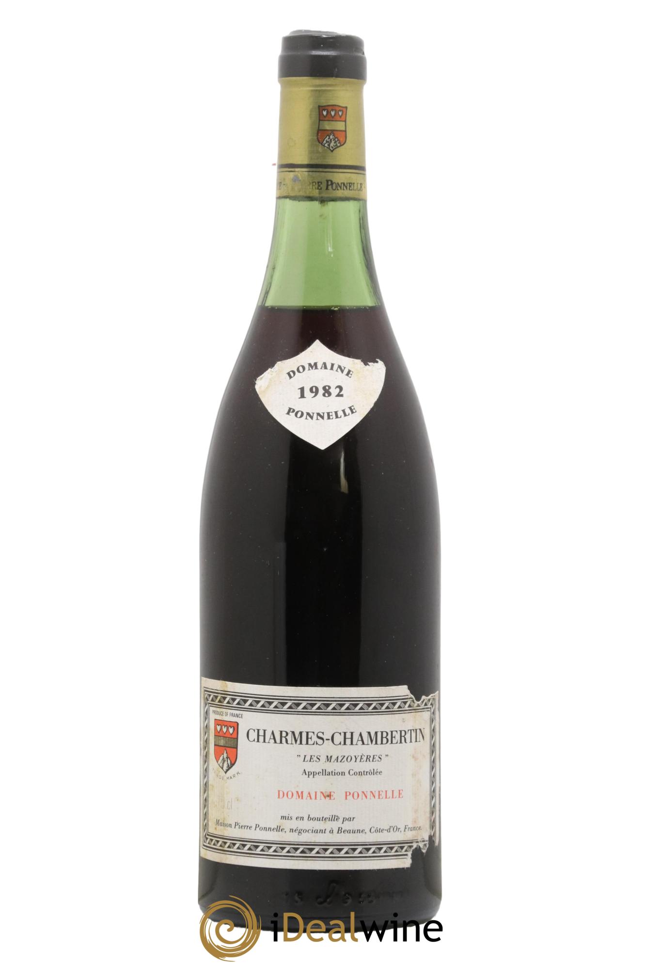 Charmes-Chambertin Grand Cru Les Mazoyeres Domaine Pierre Ponnelle 1982 - Lot de 1 bouteille - 0