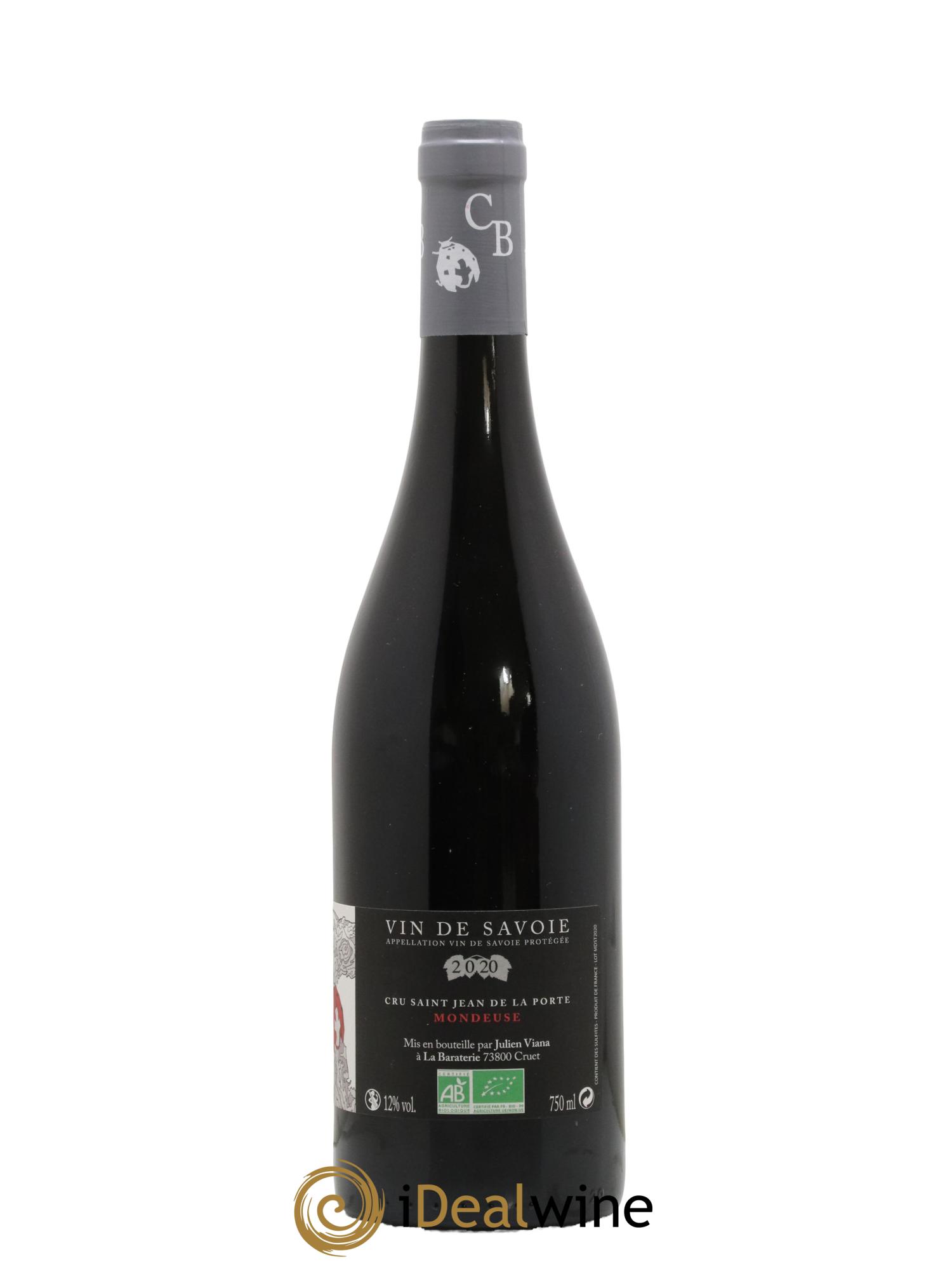Vin de Savoie Mondeuse Saint Jean de la Porte Cellier de la Baraterie 2020 - Lot de 1 bouteille - 1