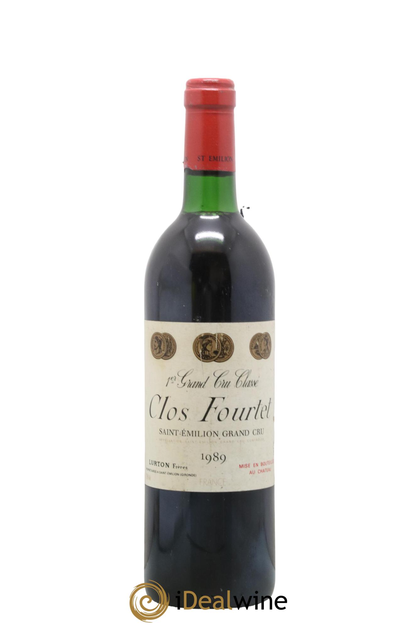 Clos Fourtet 1er Grand Cru Classé B 1989 - Lot de 1 bouteille - 0