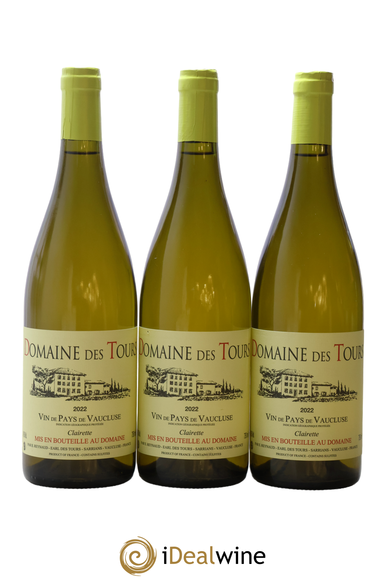 Vaucluse (Vin de Pays de Vaucluse) Domaine des Tours Emmanuel Reynaud 2022 - Lot de 3 bouteilles - 0