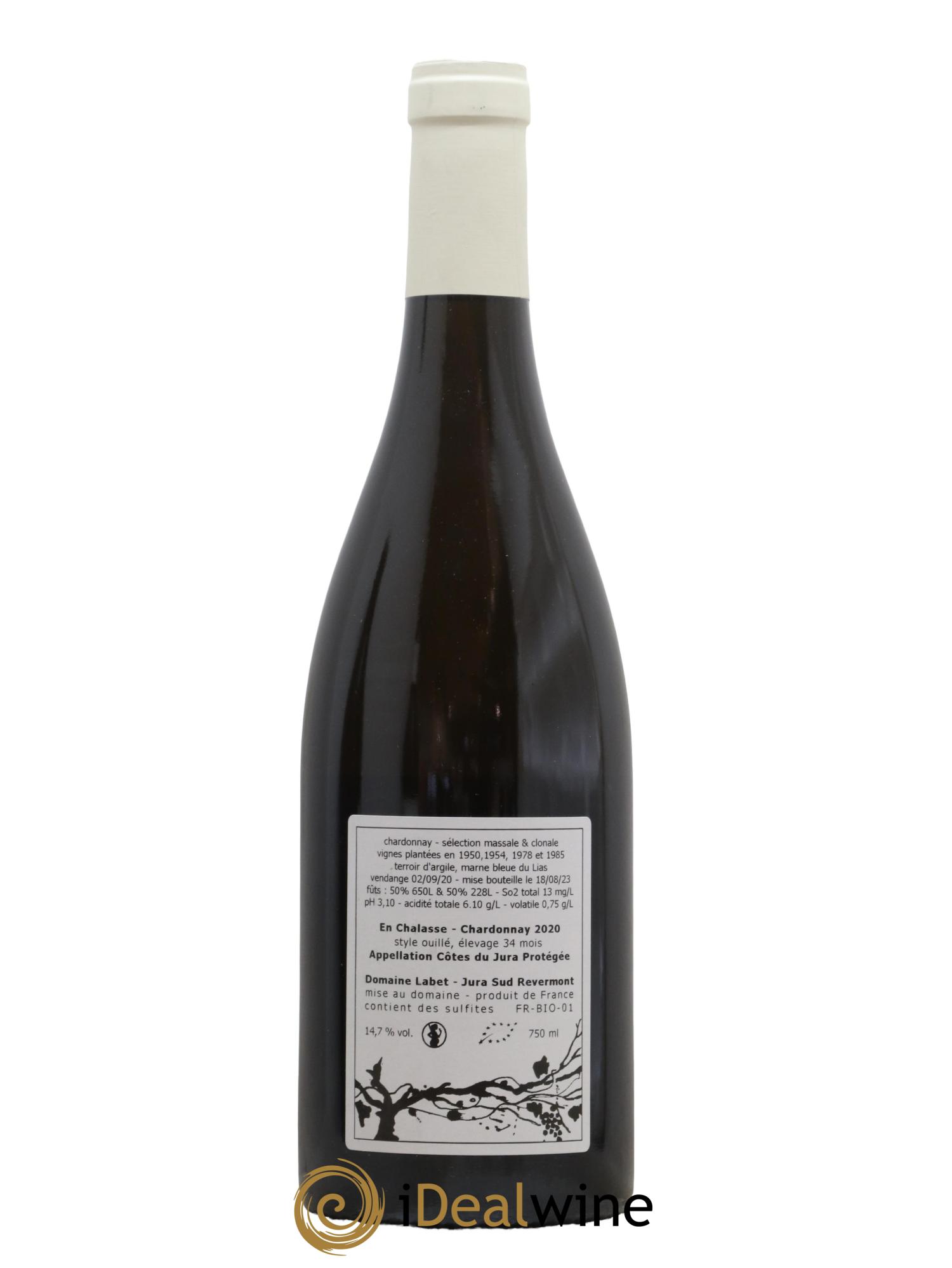 Côtes du Jura Chardonnay En Chalasse Romain - Julien - Charline Labet 2020 - Lot de 1 bouteille - 1