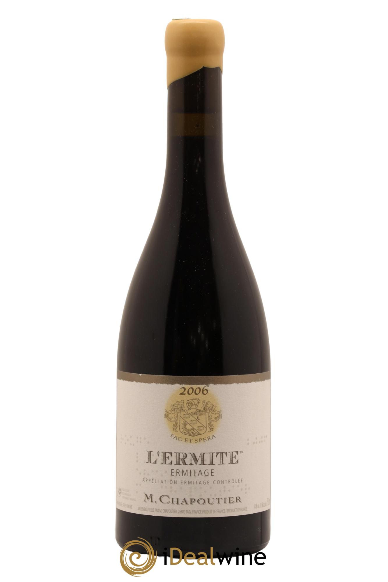 Hermitage Ermitage l'Ermite Chapoutier 2006 - Lot de 1 bouteille - 0