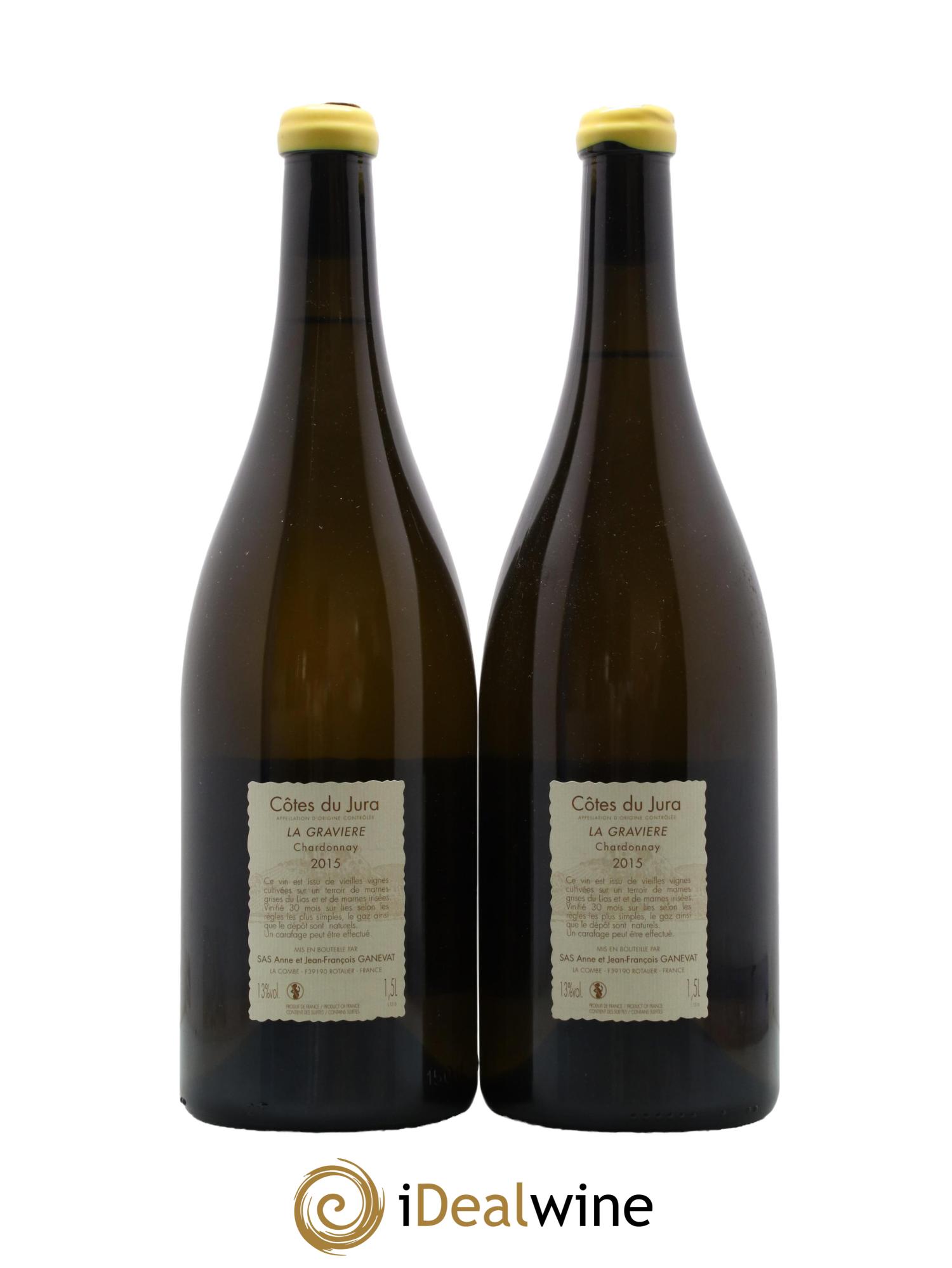 Côtes du Jura La Gravière Anne et Jean François Ganevat 2015 - Lot de 2 magnums - 1