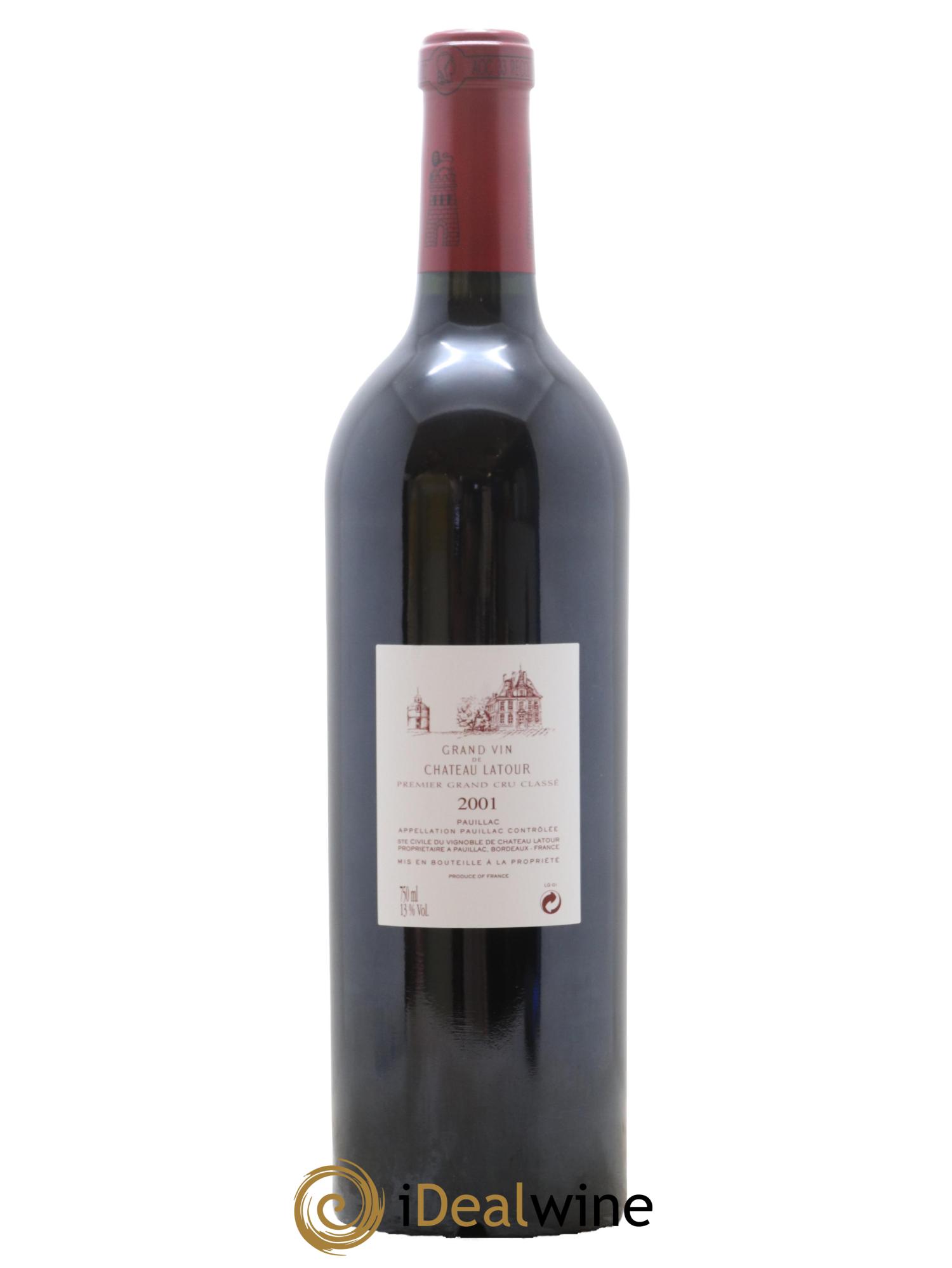 Château Latour 1er Grand Cru Classé 2001 - Lot de 1 bouteille - 1