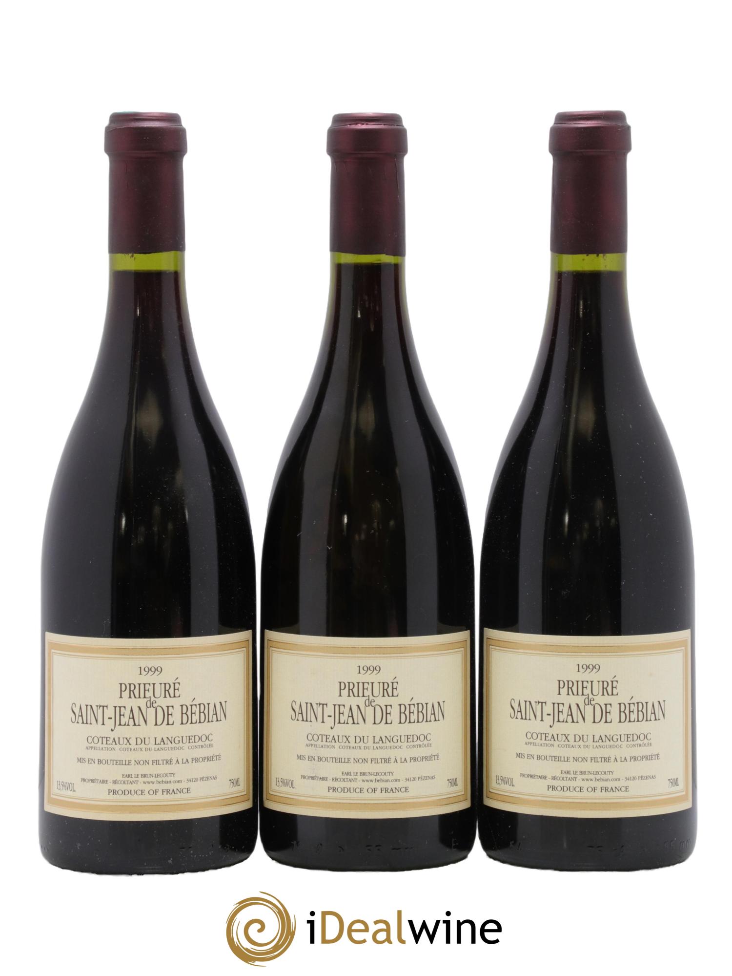 Languedoc Prieuré St-Jean de Bébian 1999 - Lot de 3 bouteilles - 0