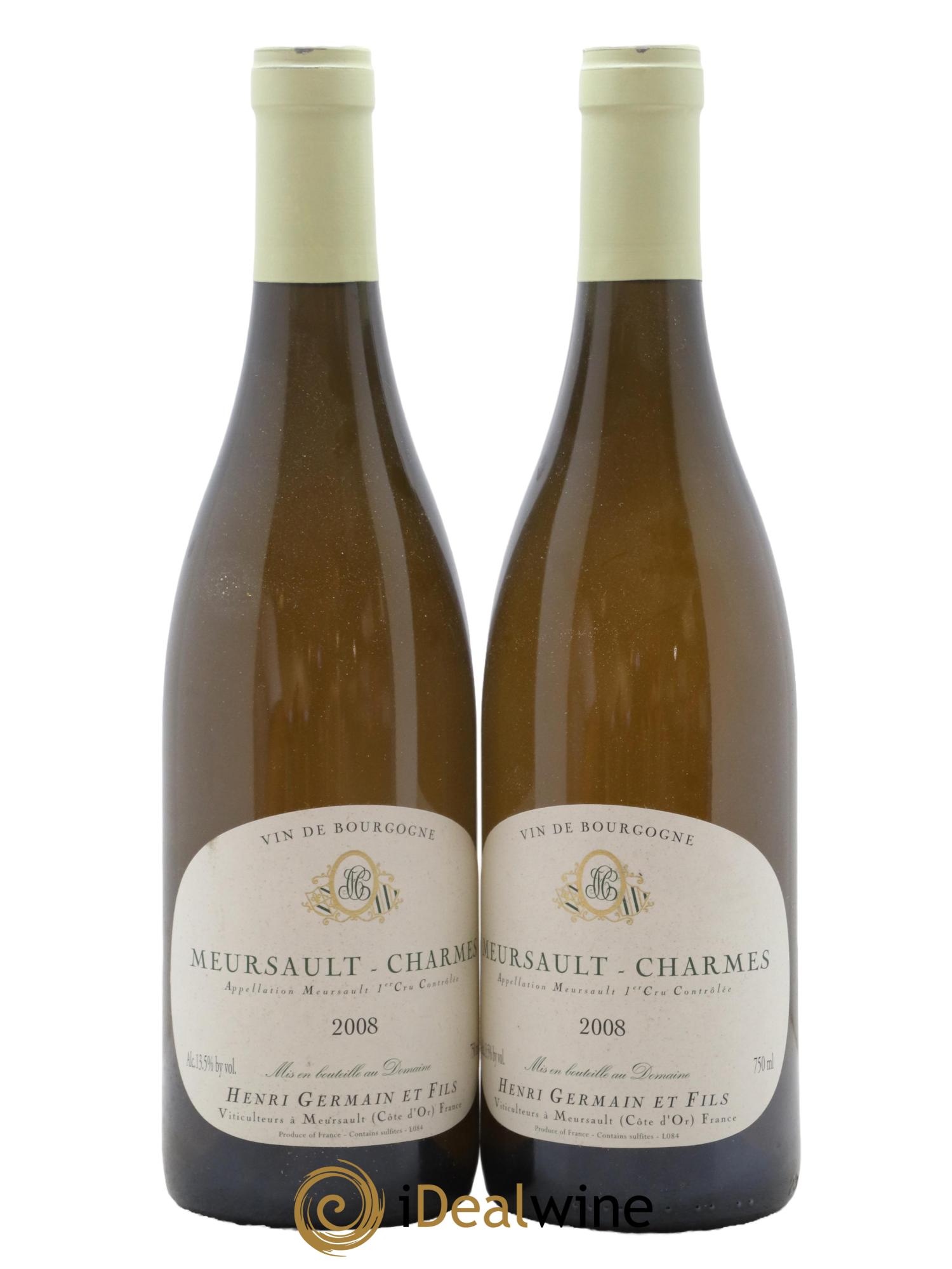 Meursault 1er Cru Charmes Henri Germain 2008 - Lot de 2 bouteilles - 0