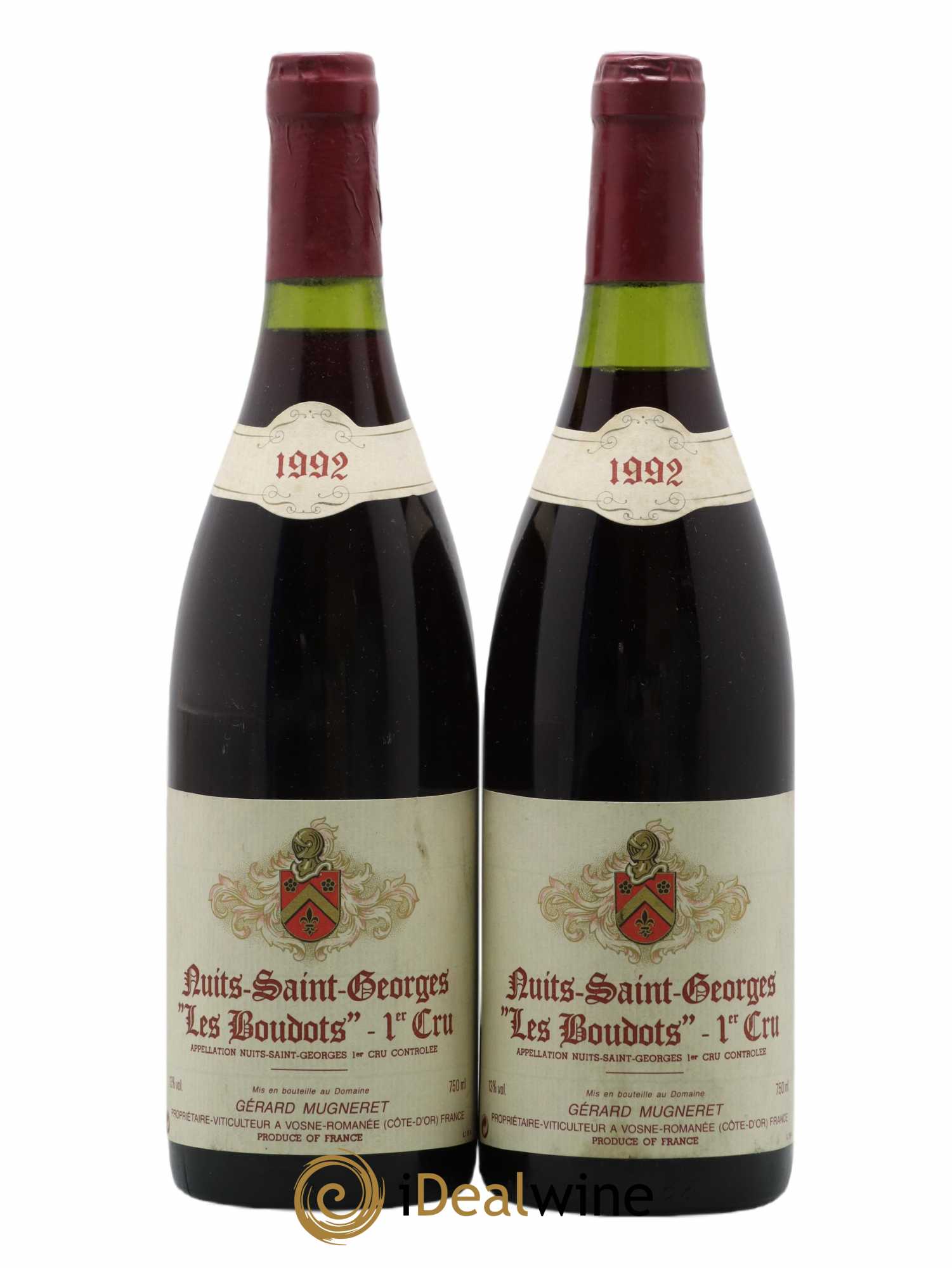 Nuits-Saint-Georges 1er Cru Les Boudots Gérard Mugneret 1992 - Lot de 2 bouteilles - 0