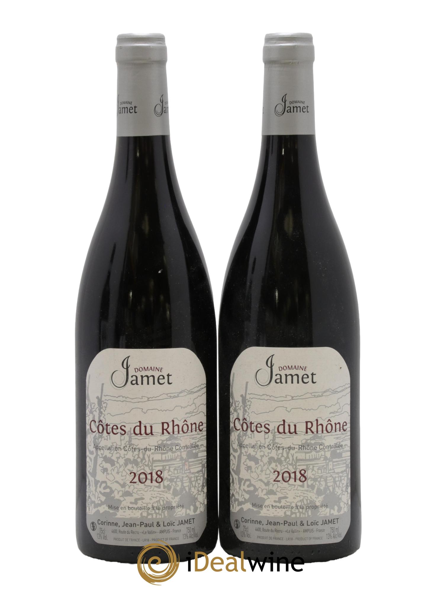 Côtes-du-Rhône Jamet (Domaine) 2018 - Lot de 2 bouteilles - 0