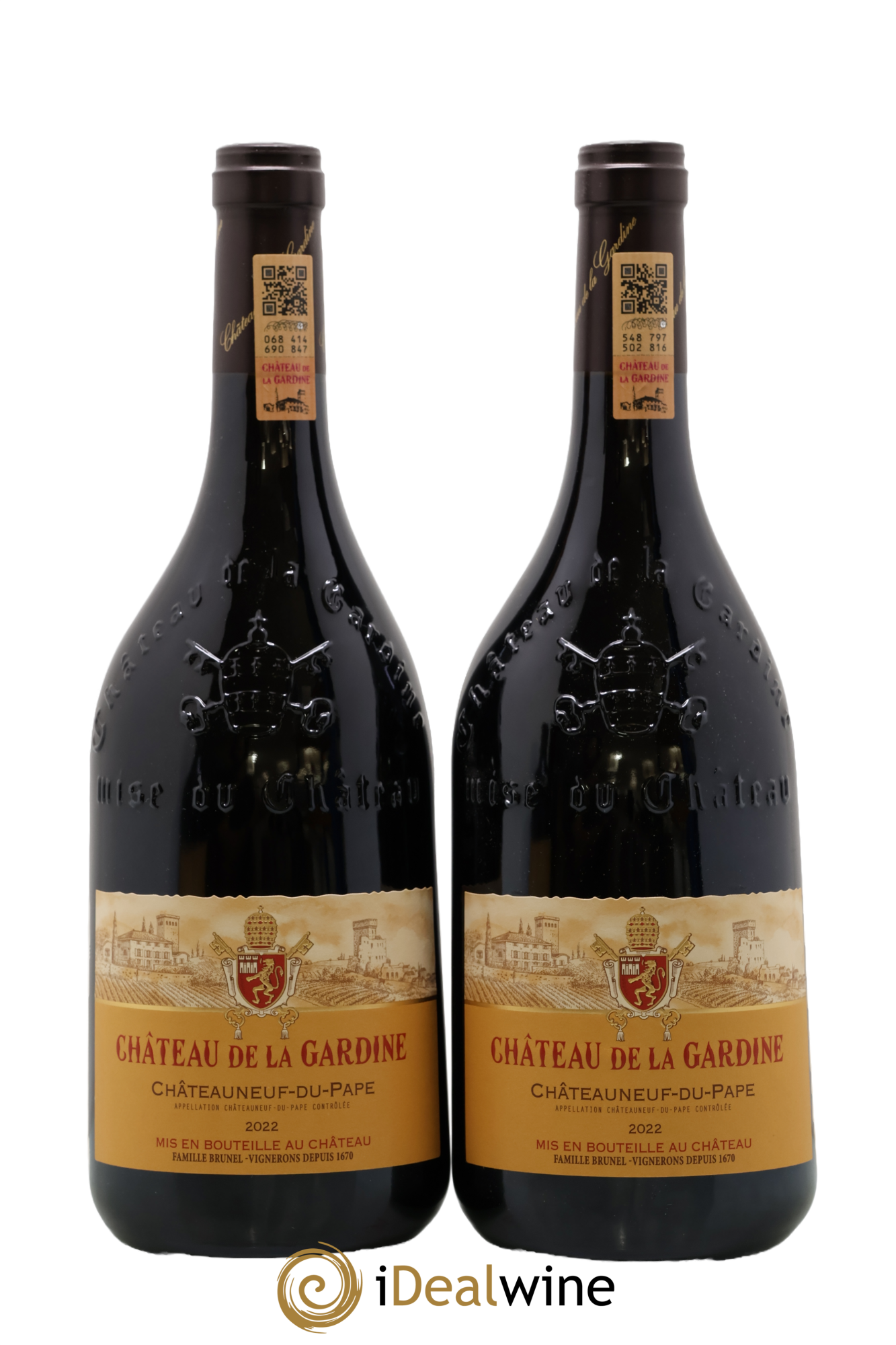 Châteauneuf-du-Pape Château de La Gardine Famille Brunel 2022 - Lot de 2 bouteilles - 0