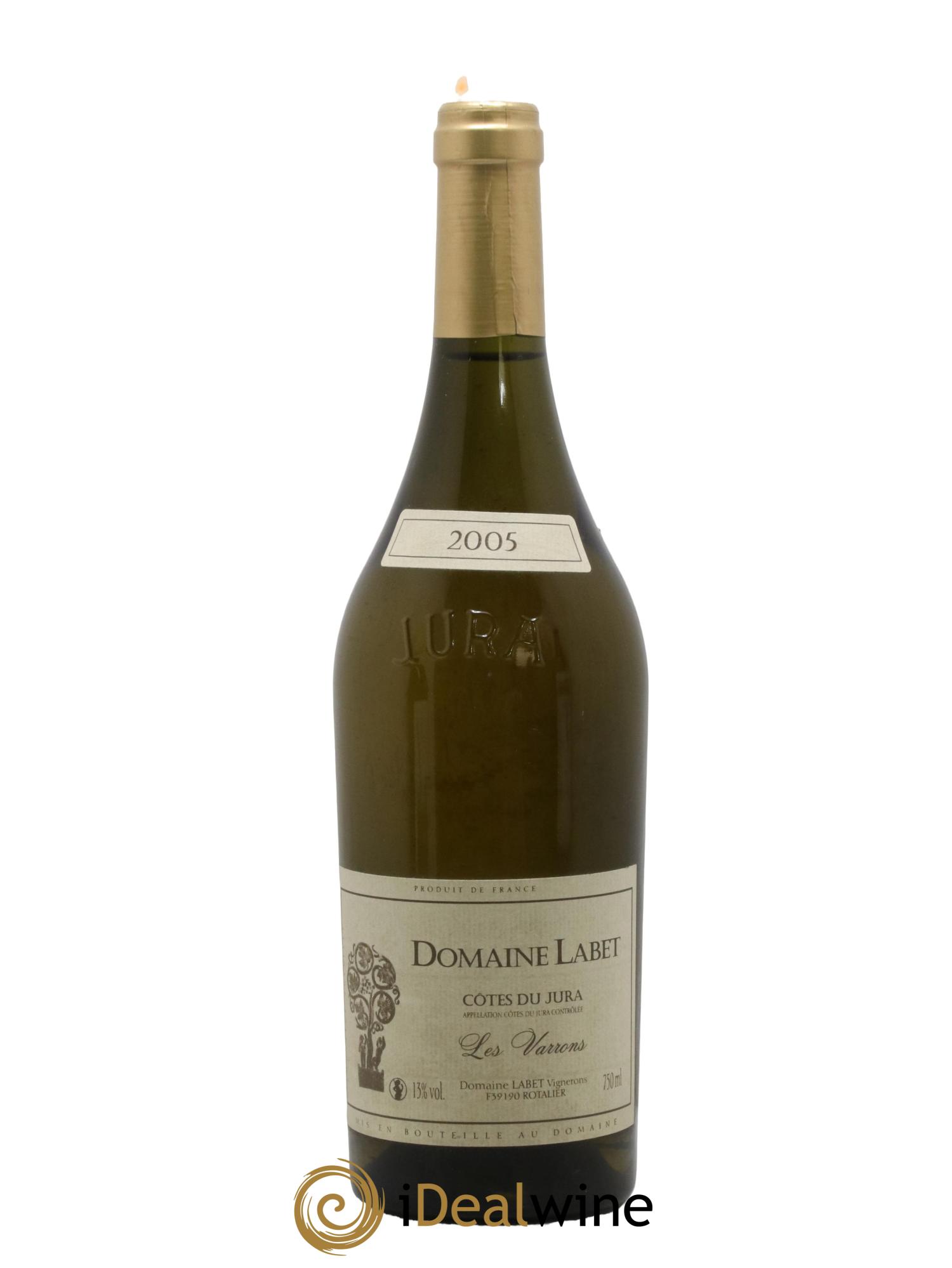 Côtes du Jura Chardonnay Les Varrons Romain - Julien - Charline Labet 2005 - Lot de 1 bouteille - 0