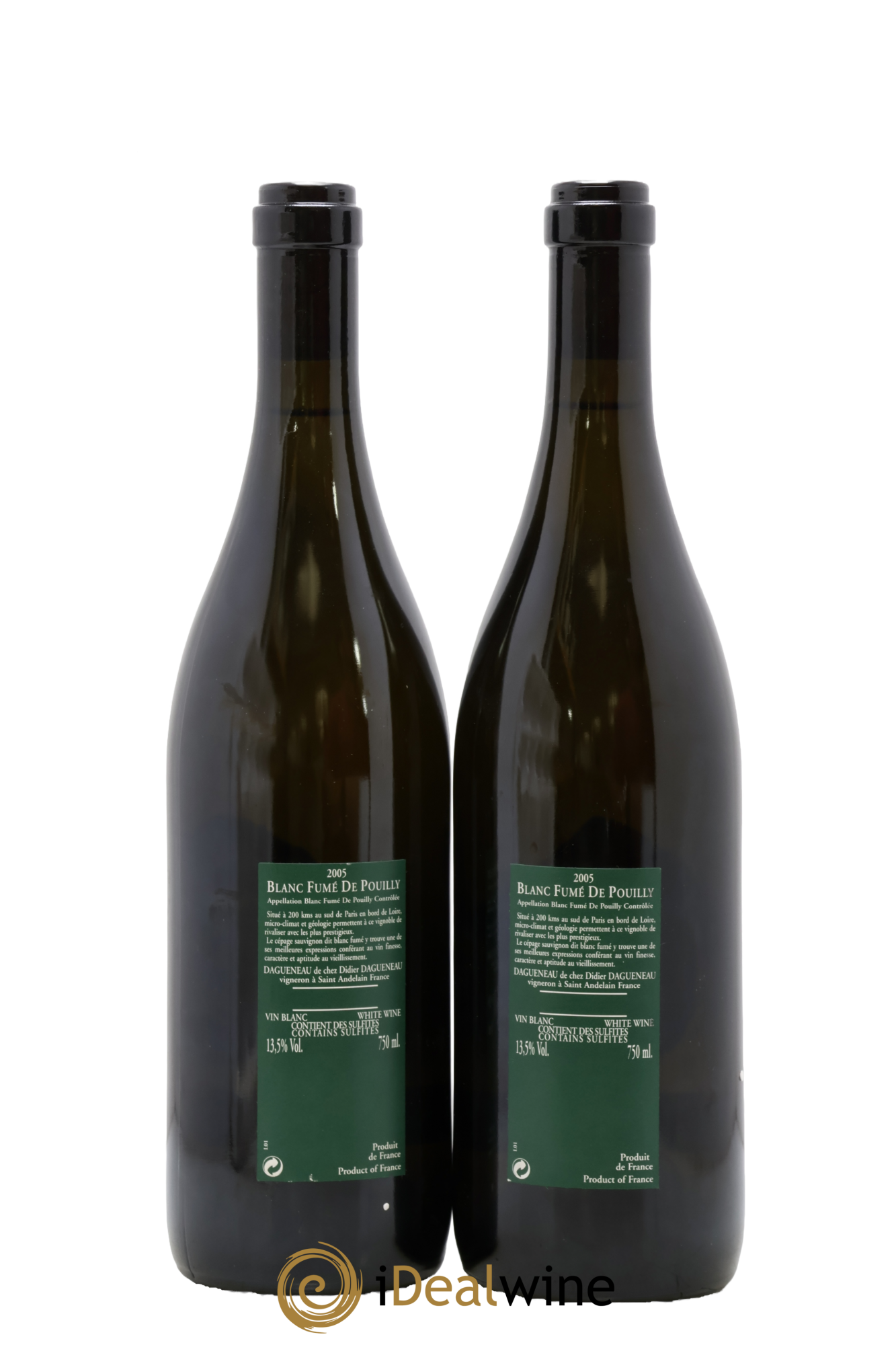 Vin de France (anciennement Pouilly-Fumé) Silex Dagueneau (Domaine Didier - Louis-Benjamin) 2005 - Lot de 2 bouteilles - 1