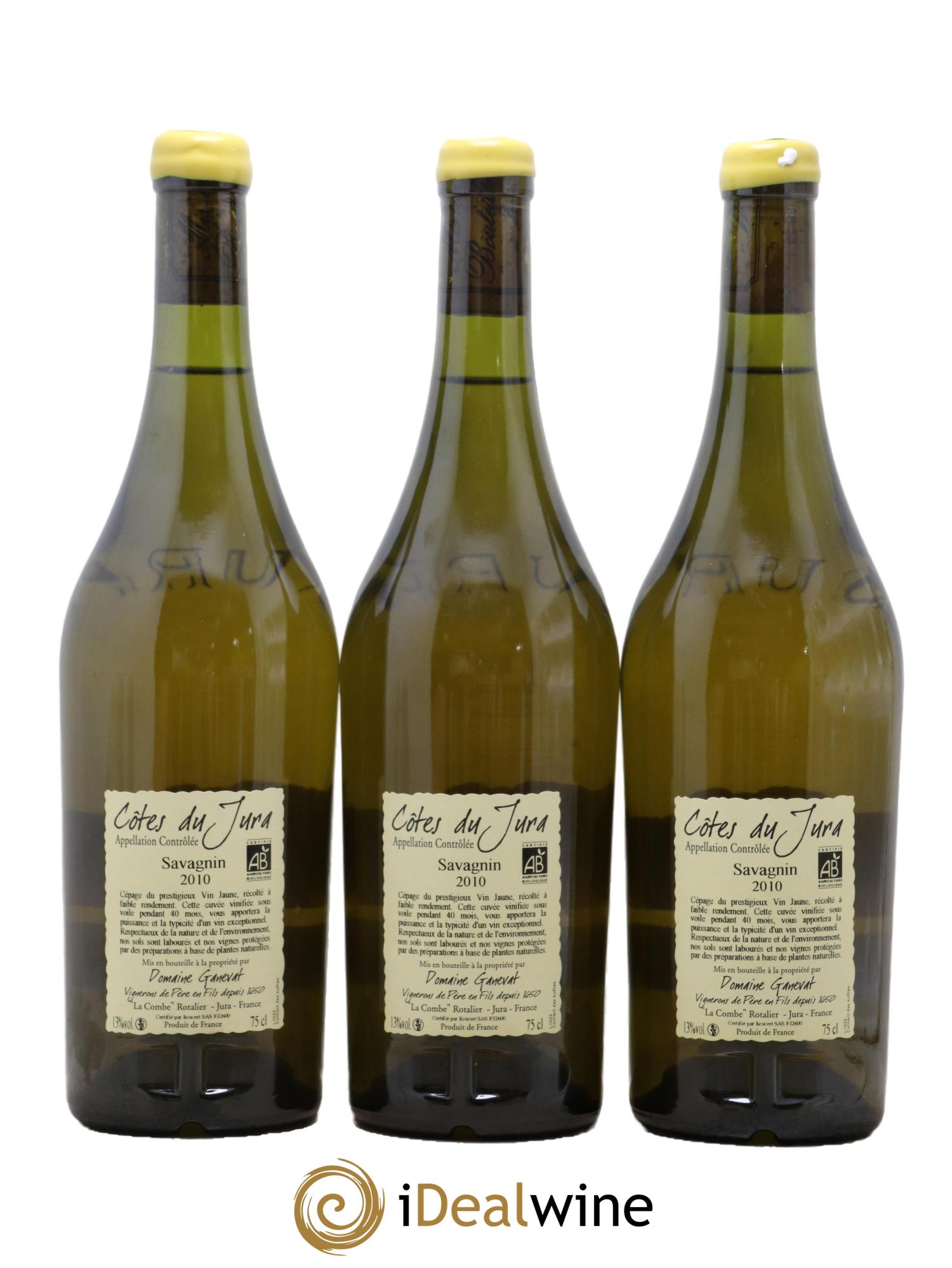 Côtes du Jura Les Terrasses De Chalandigna Jean-François Ganevat (Domaine) 2010 - Lot de 3 bouteilles - 1