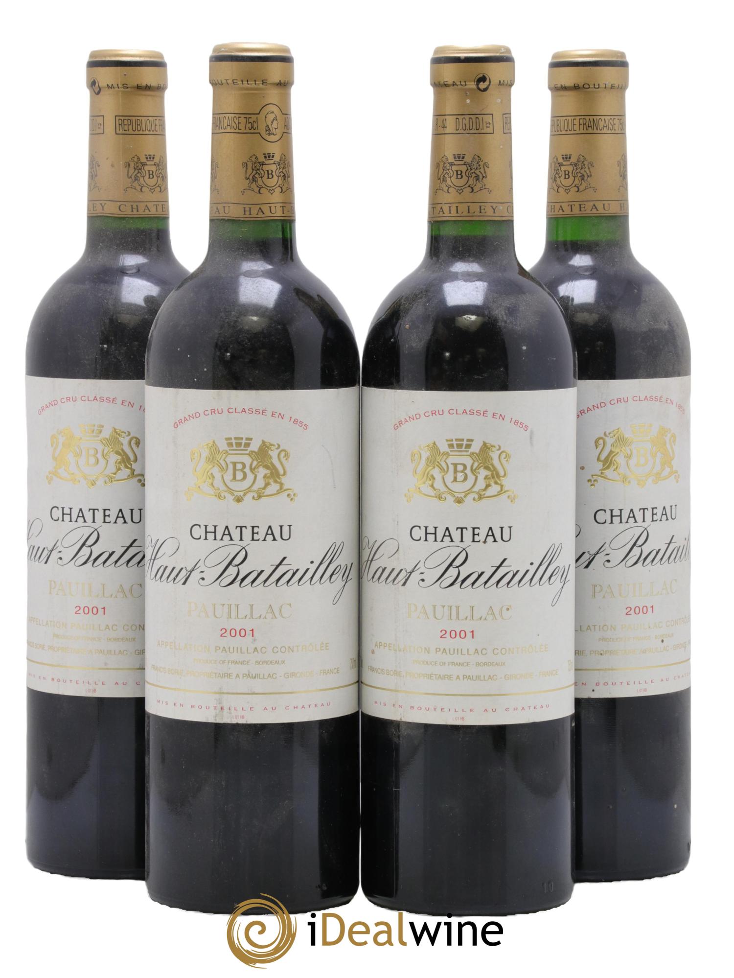 Château Haut Batailley 5ème Grand Cru Classé 2001 - Lot of 4 bottles - 0