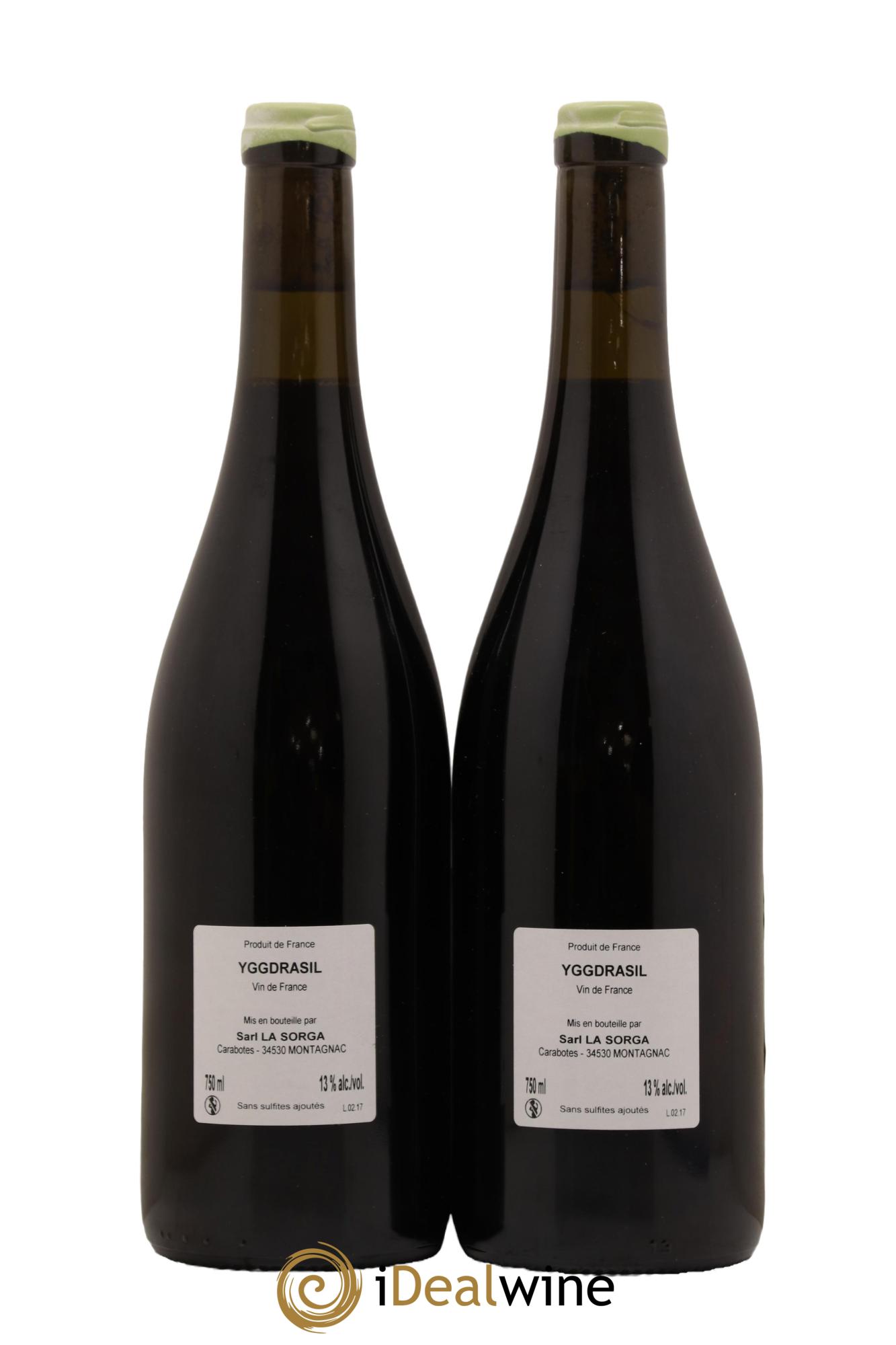Vin de France YGGDRASIL La Sorga Anthony Tortul 2017 - Lot de 2 bouteilles - 1