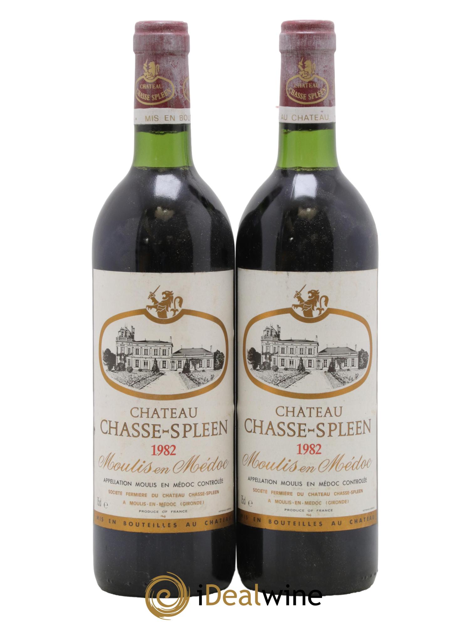 Château Chasse Spleen 1982 - Lot de 2 bouteilles - 0