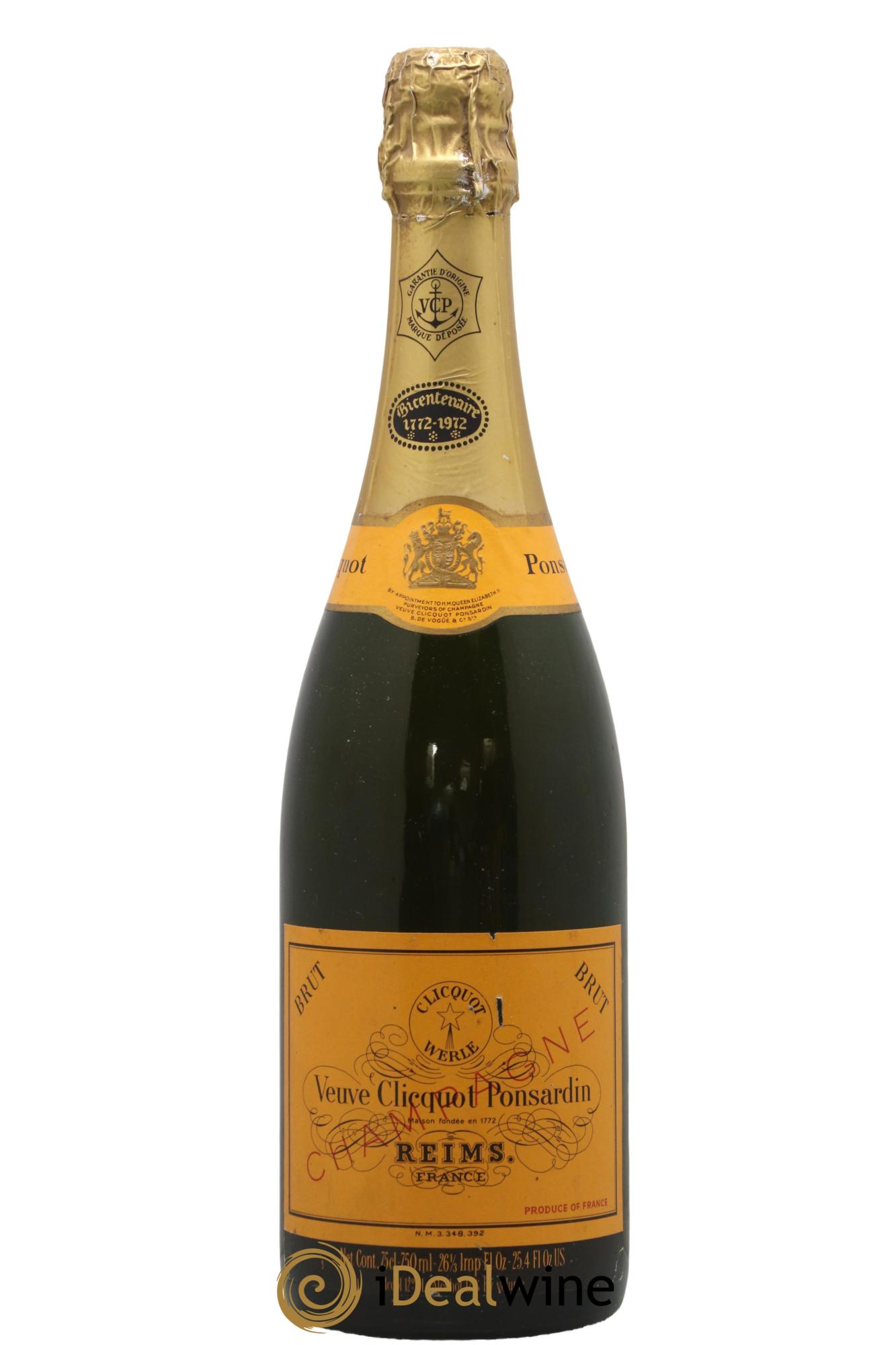 Bicentenaire 1772-1972 Veuve Clicquot - Posten von 1 Flasche - 0