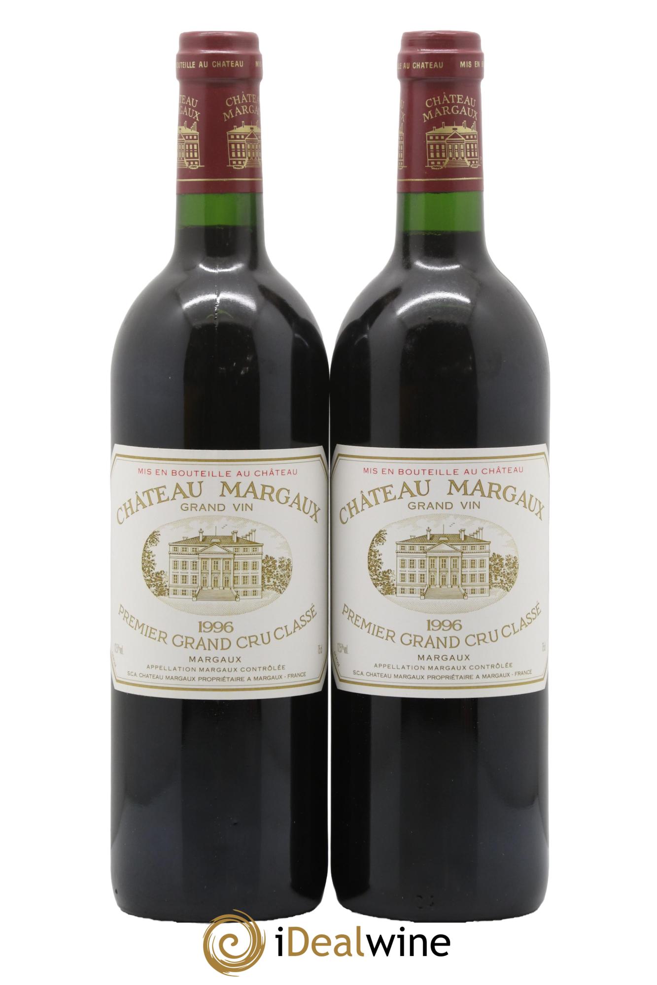 Château Margaux 1er Grand Cru Classé 1996 - Lot de 2 bouteilles - 0