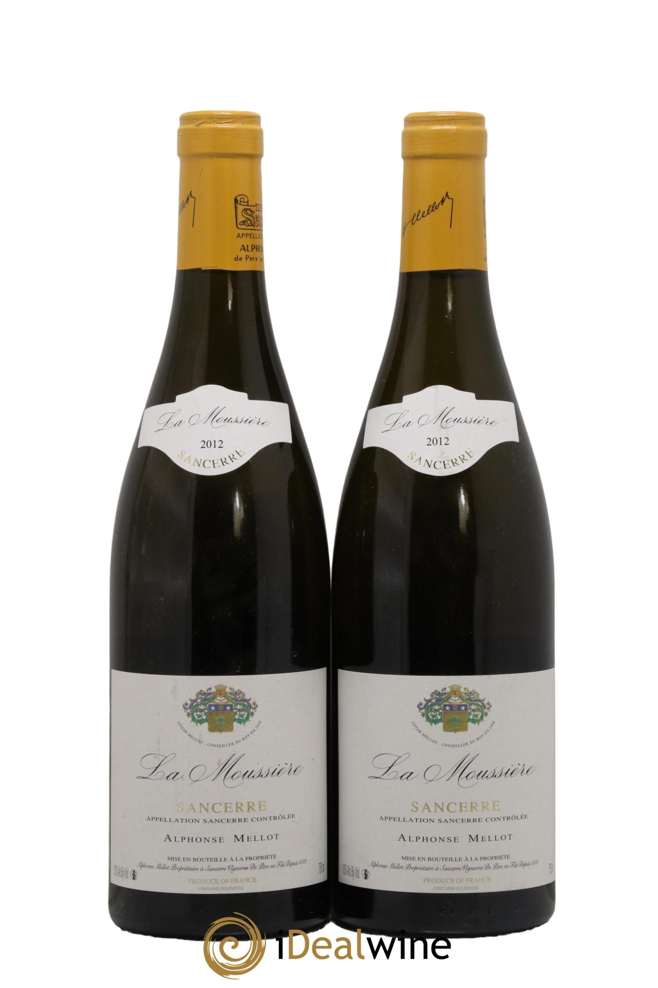 Sancerre La Moussière Alphonse Mellot 2012 - Posten von 2 Flaschen - 0