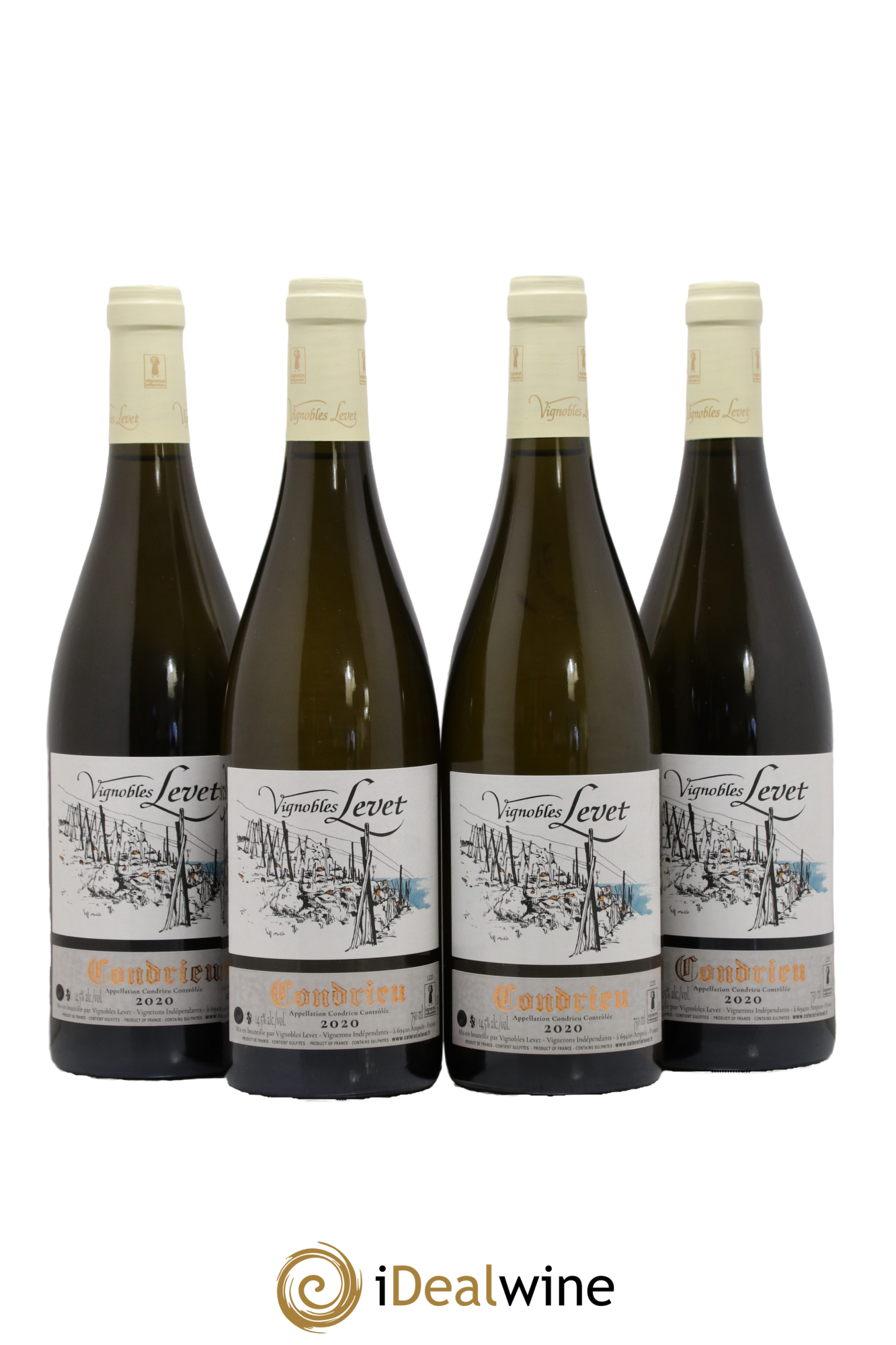 Condrieu Vignobles Levet 2020 - Lot de 4 bouteilles - 0