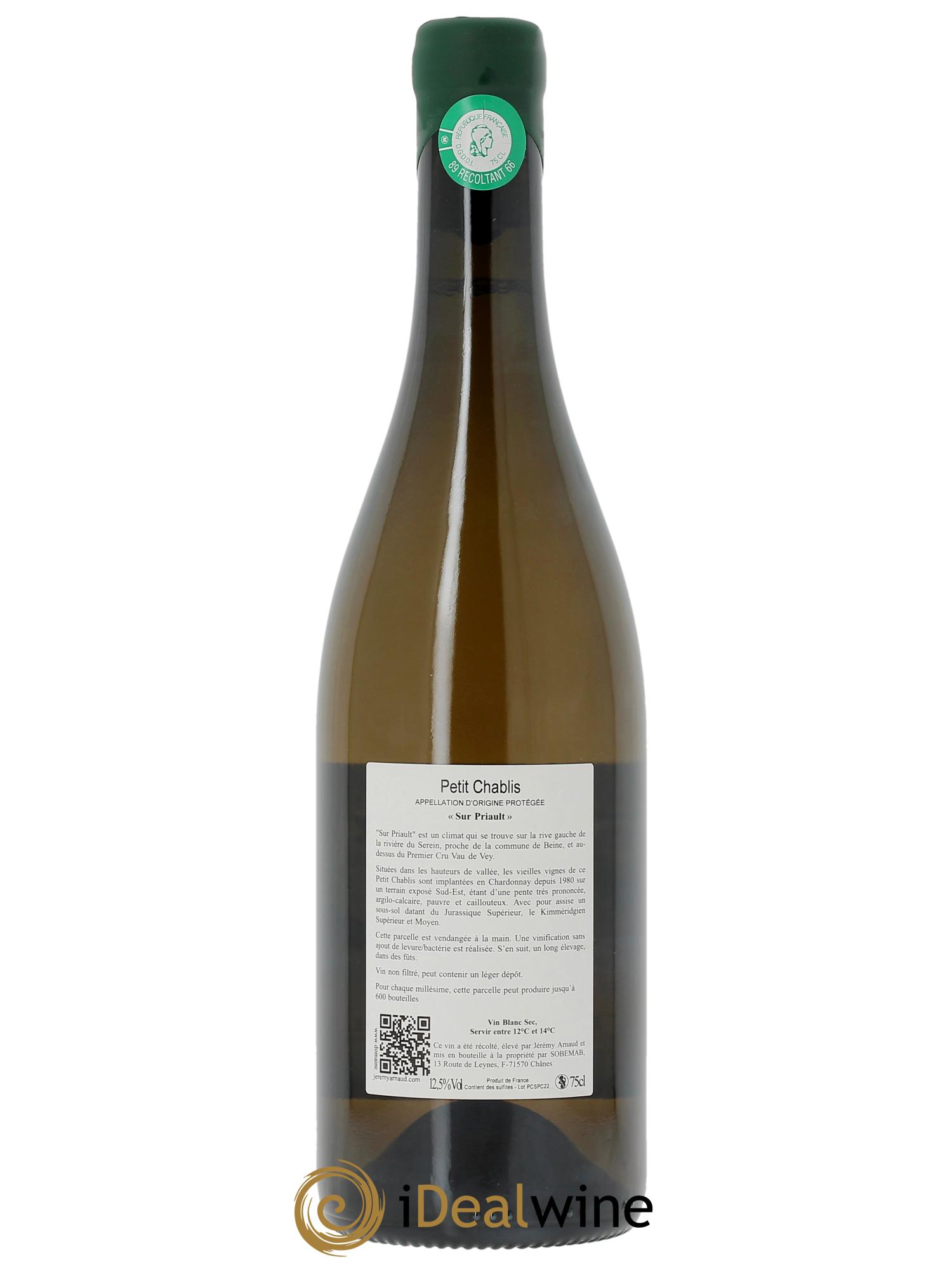 Petit Chablis Sur Priault Jérémy Arnaud  2022 - Lotto di 1 bottiglia - 1