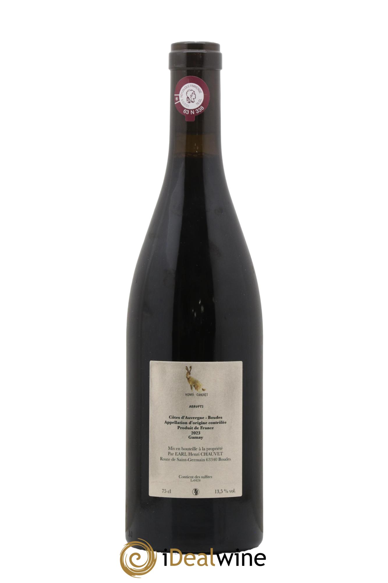 Côtes d'Auvergne AOP Abrupts Henri Chauvet 2023 - Lot of 1 bottle - 1