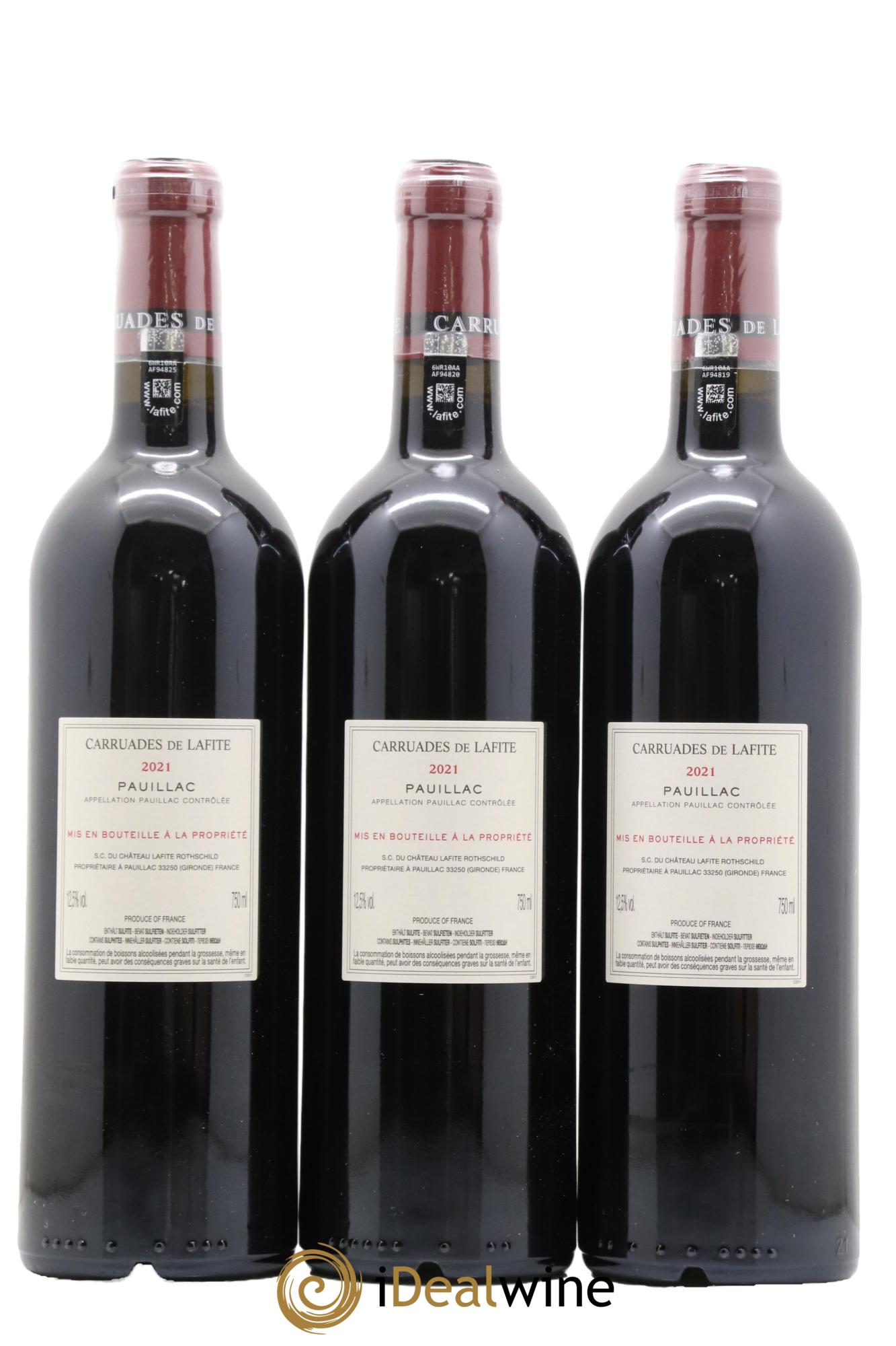 Carruades de Lafite Rothschild Second Vin 2021 - Lotto di 3 bottiglie - 1