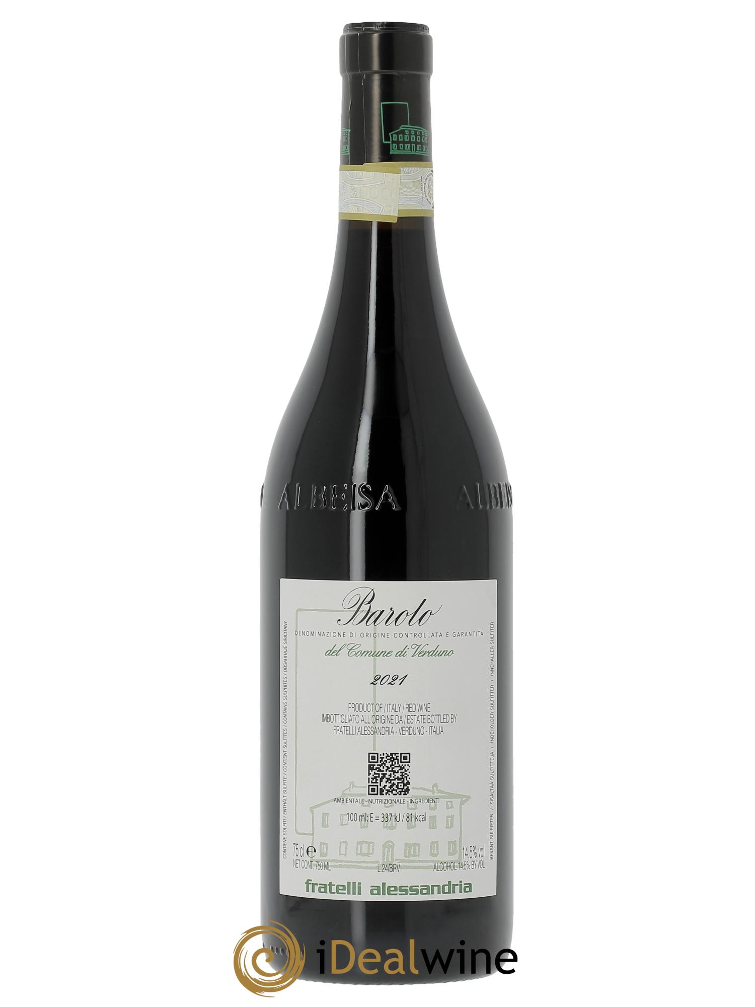 Barolo DOCG Del Comune di Verduno Fratelli Alessandria  2021 - Lot of 1 bottle - 1