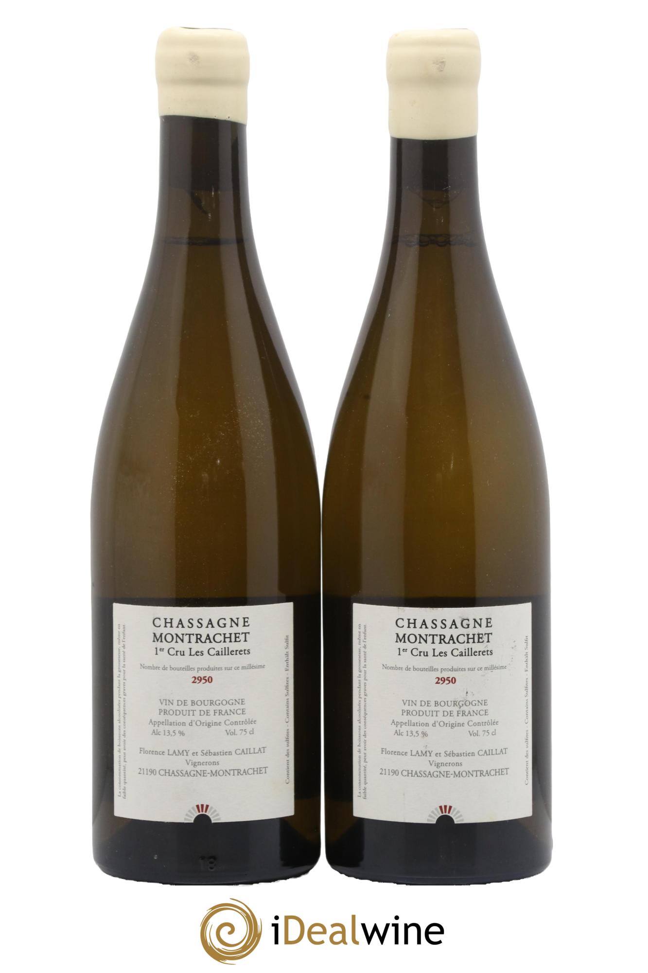 Chassagne-Montrachet 1er Cru Les Caillerets Lamy-Caillat (Domaine) 2011 - Lotto di 2 bottiglie - 1