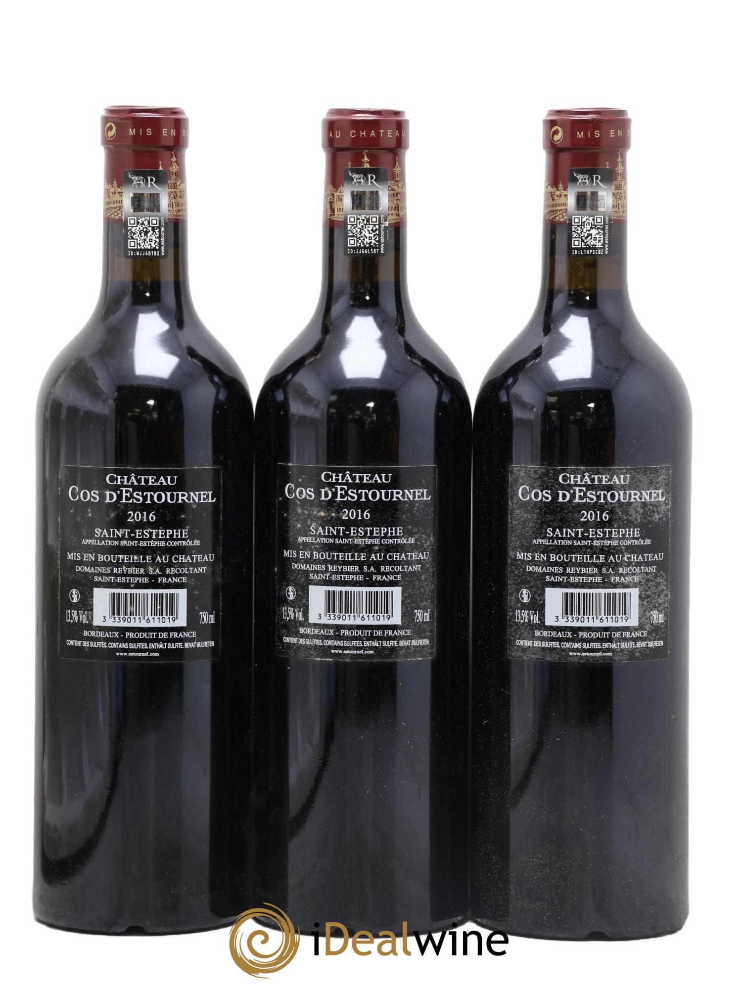 Cos d'Estournel 2ème Grand Cru Classé 2016 - Lot de 3 bouteilles - 1
