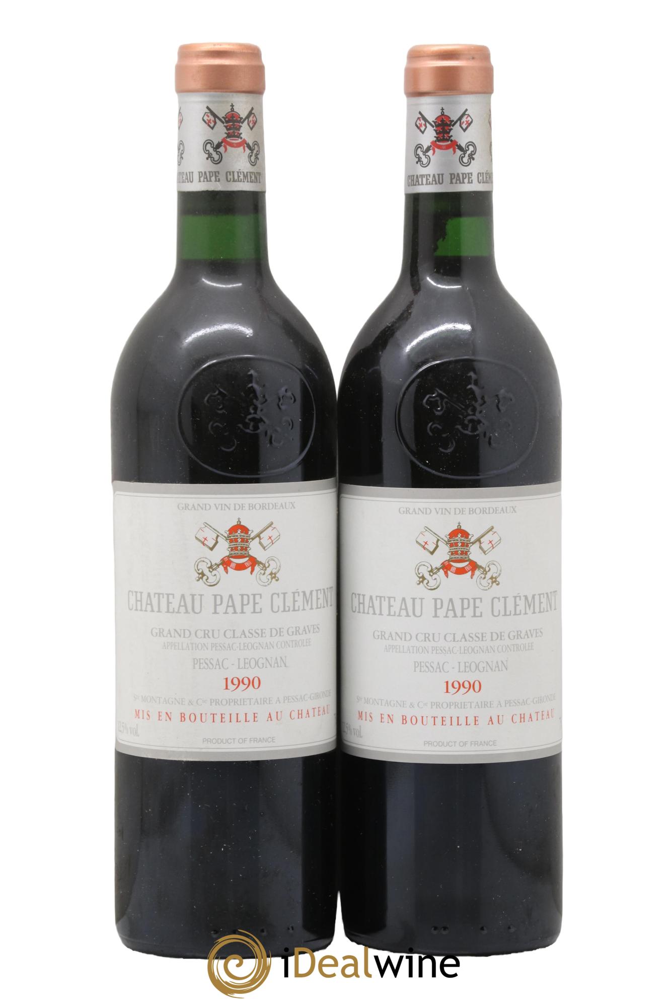 Château Pape Clément Cru Classé de Graves 1990 - Posten von 2 Flaschen - 0
