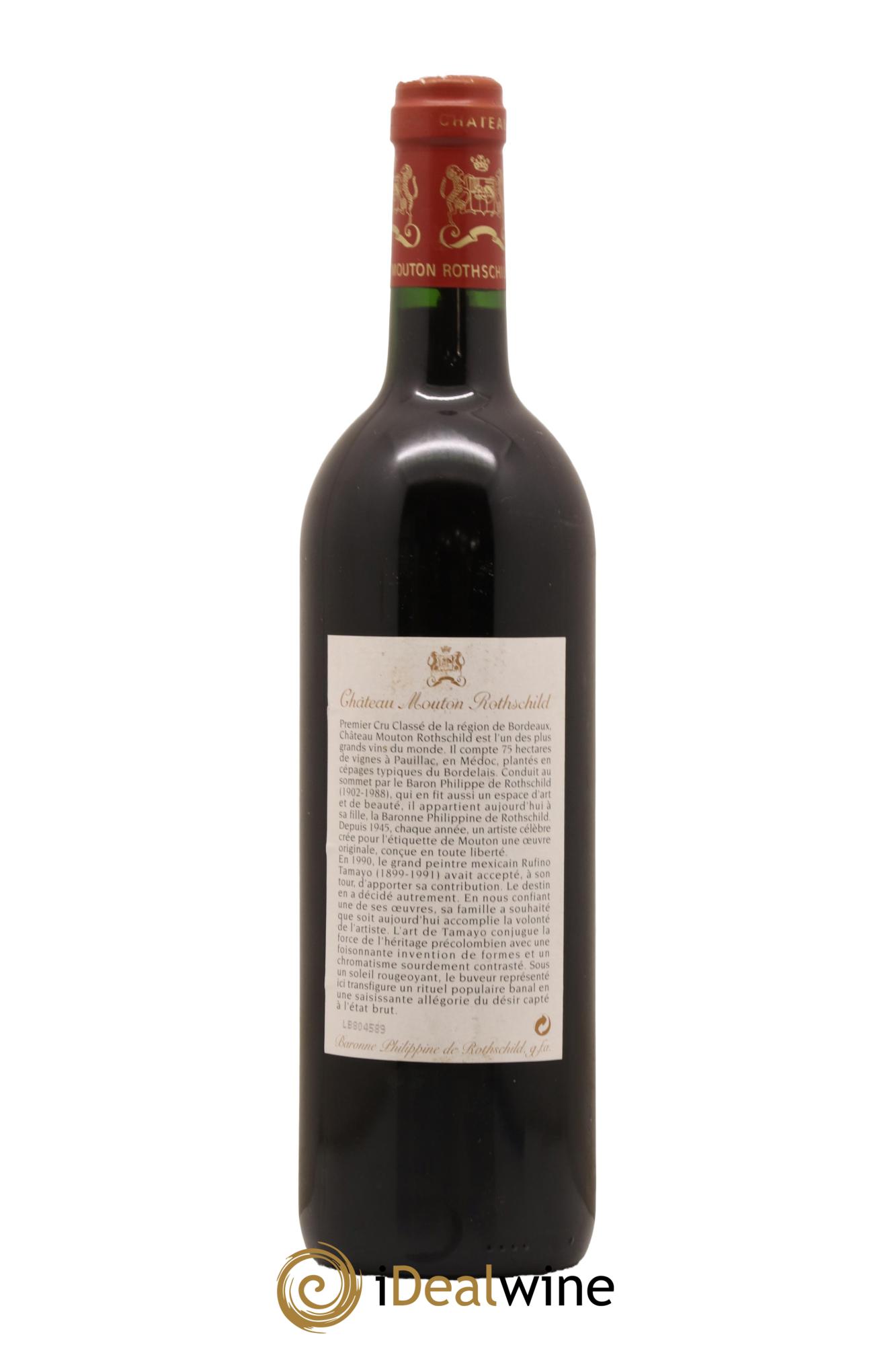 Château Mouton Rothschild 1er Grand Cru Classé 1998 - Lot de 1 bouteille - 1