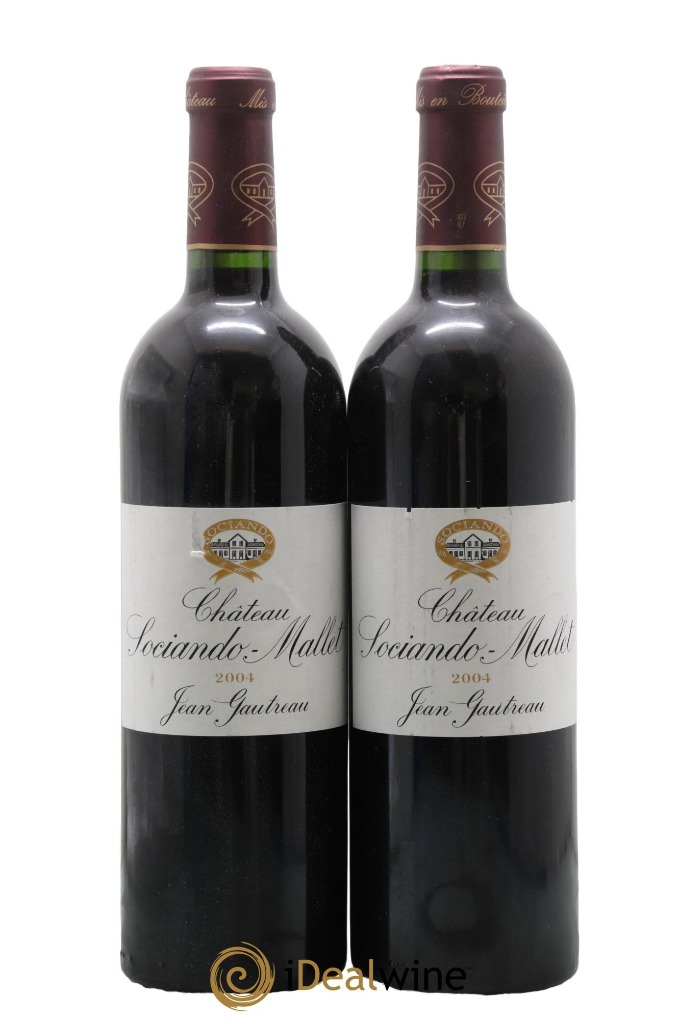 Château Sociando Mallet 2004 - Lot de 2 bouteilles - 0