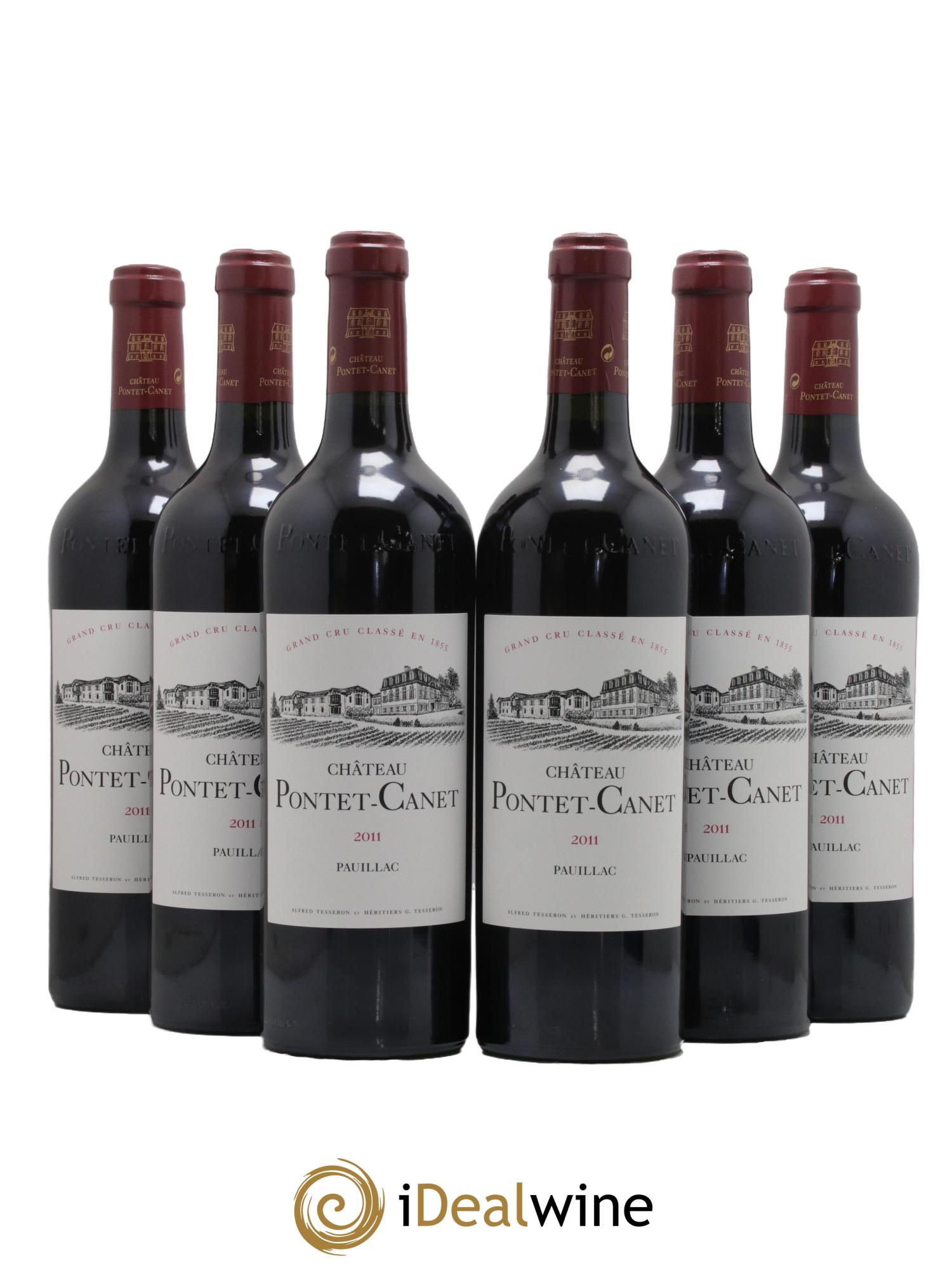 Château Pontet Canet 5ème Grand Cru Classé 2011 - Lot de 6 bouteilles - 0