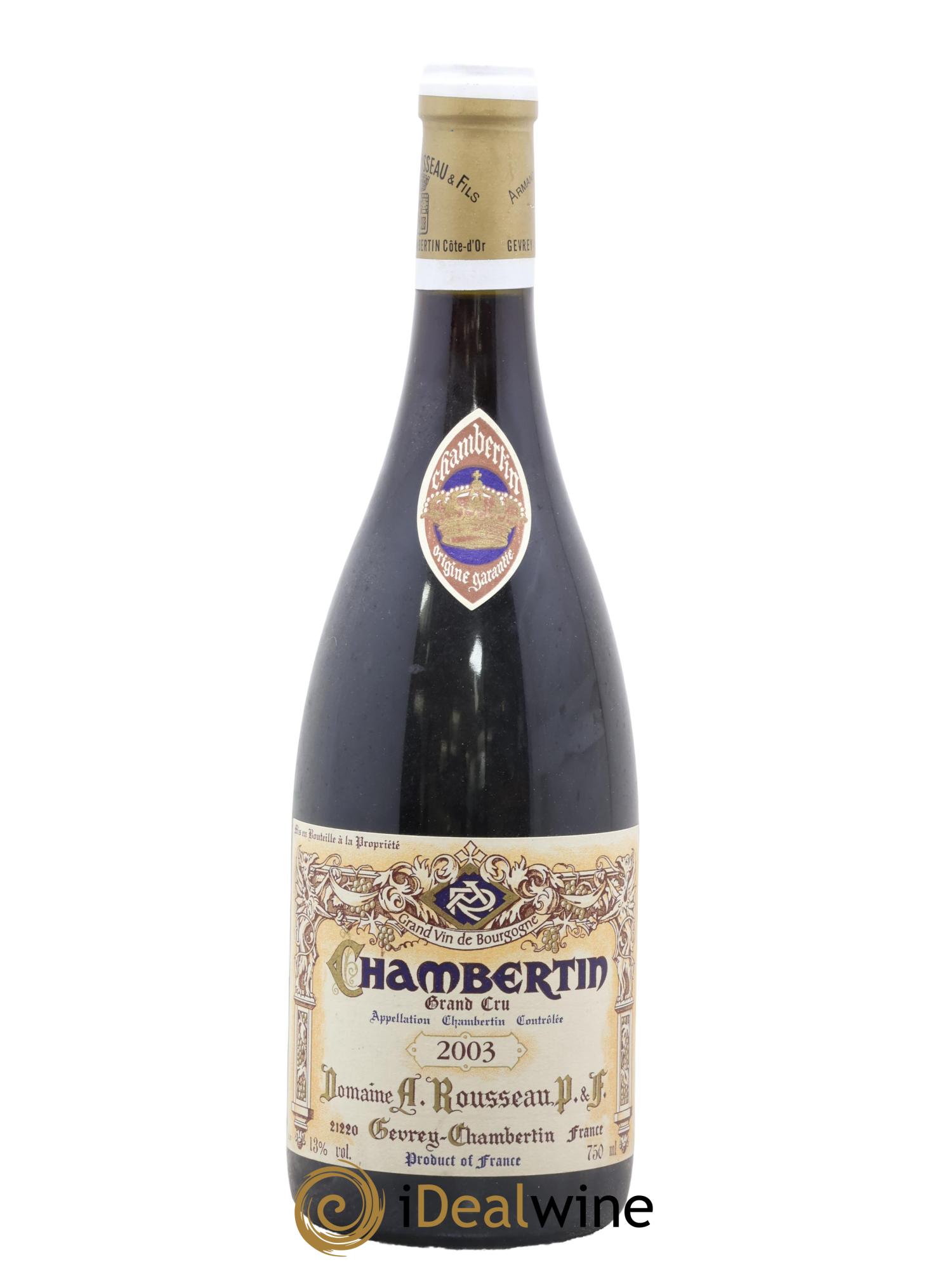 Chambertin Grand Cru Armand Rousseau (Domaine) 2003 - Lot of 1 bottle - 0