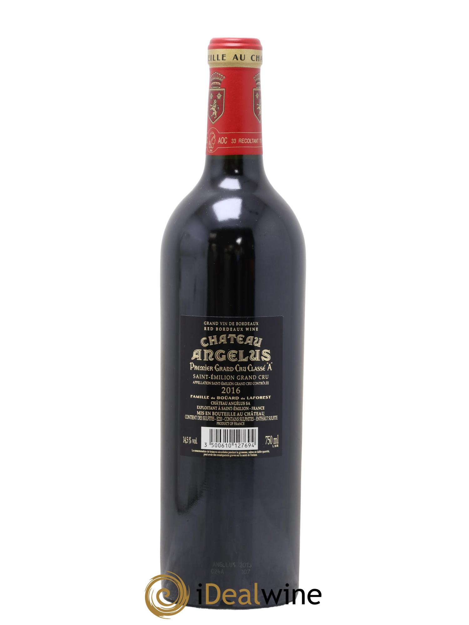 Château Angélus 1er Grand Cru Classé A 2016 - Lotto di 1 bottiglia - 1
