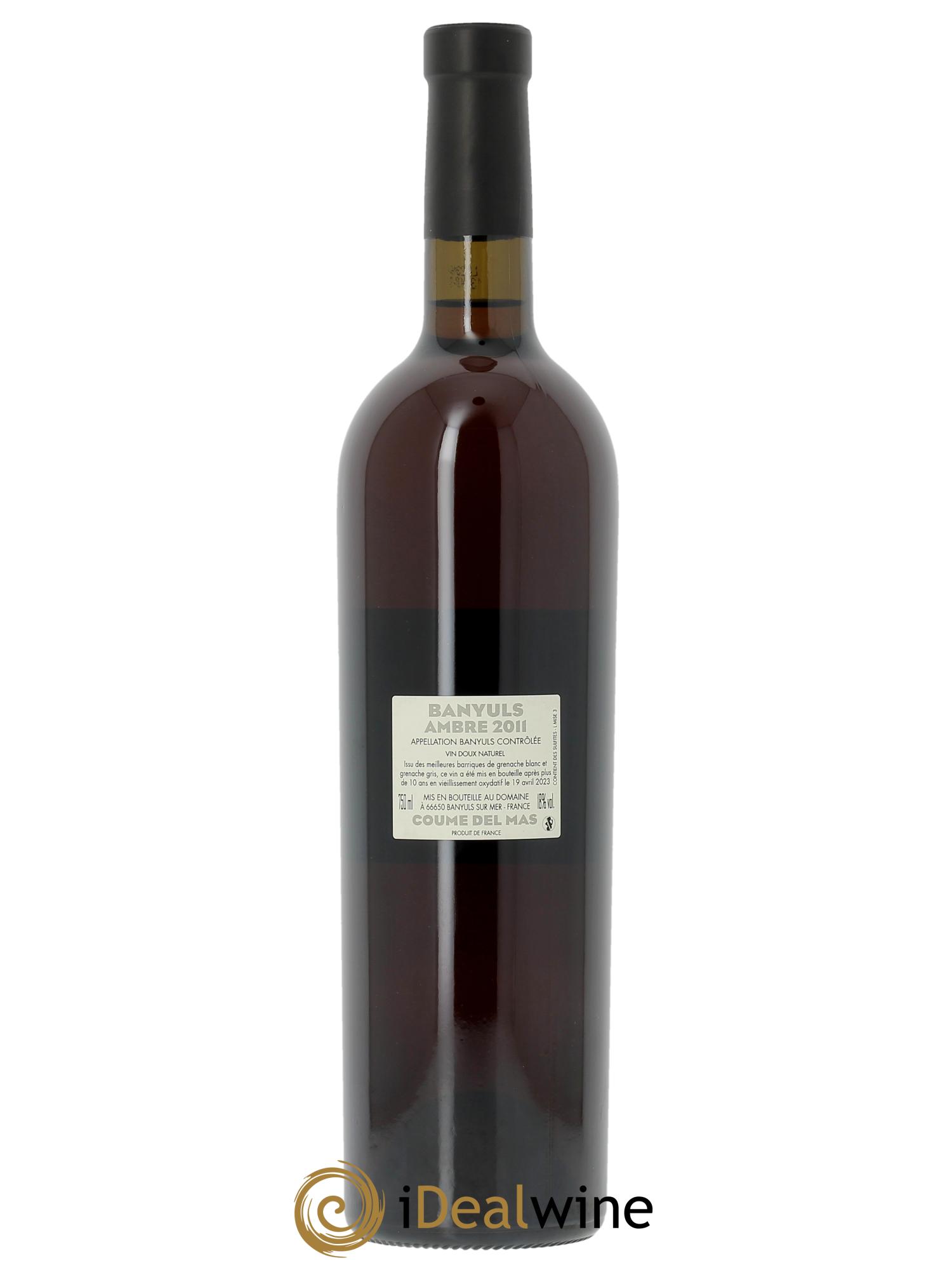 Banyuls Ambré Coume del Mas 2011 - Lot de 1 bouteille - 1