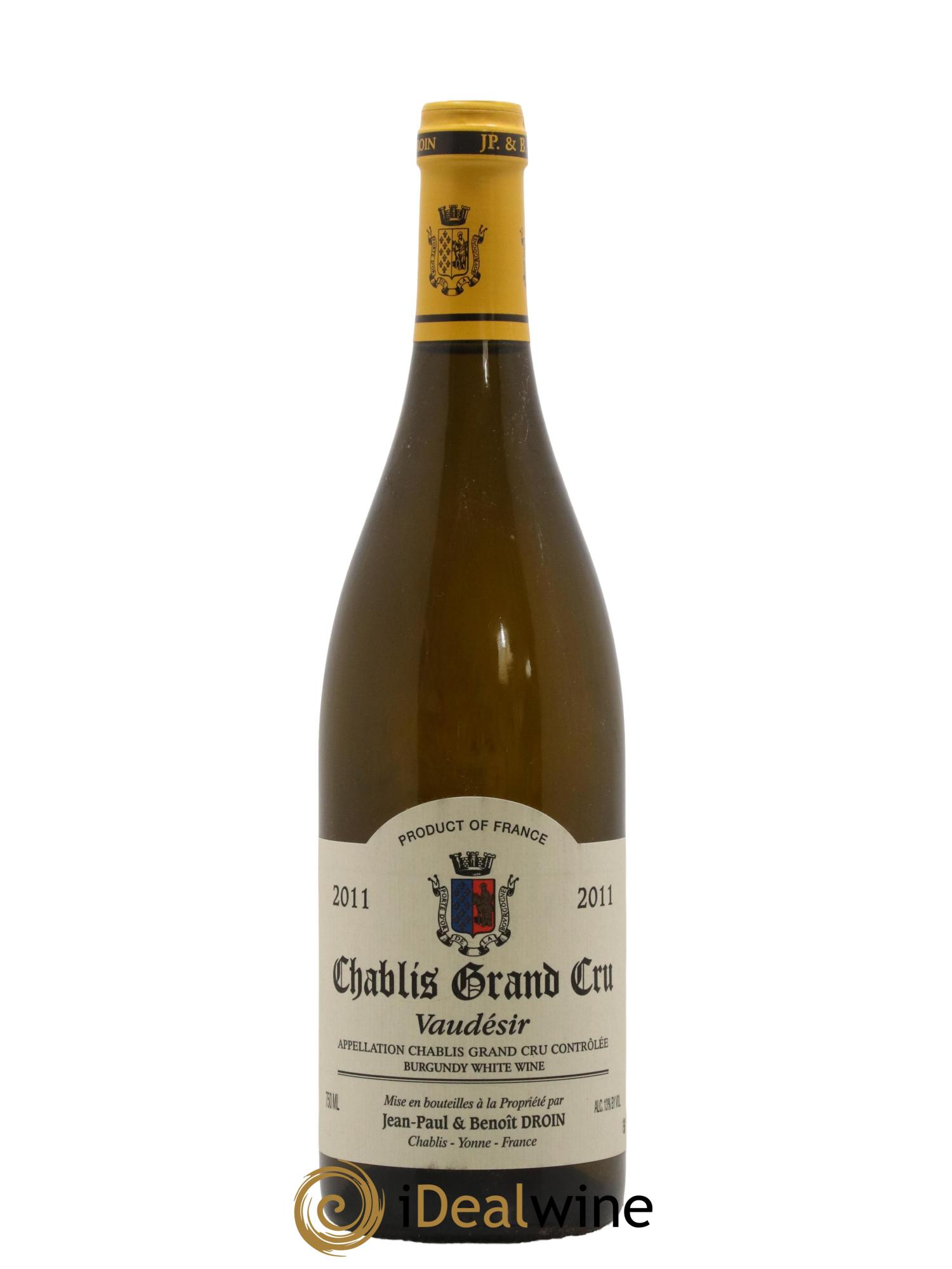 Chablis Grand Cru Vaudésir Jean-Paul & Benoît Droin (Domaine) 2011 - Lot de 1 bouteille - 0